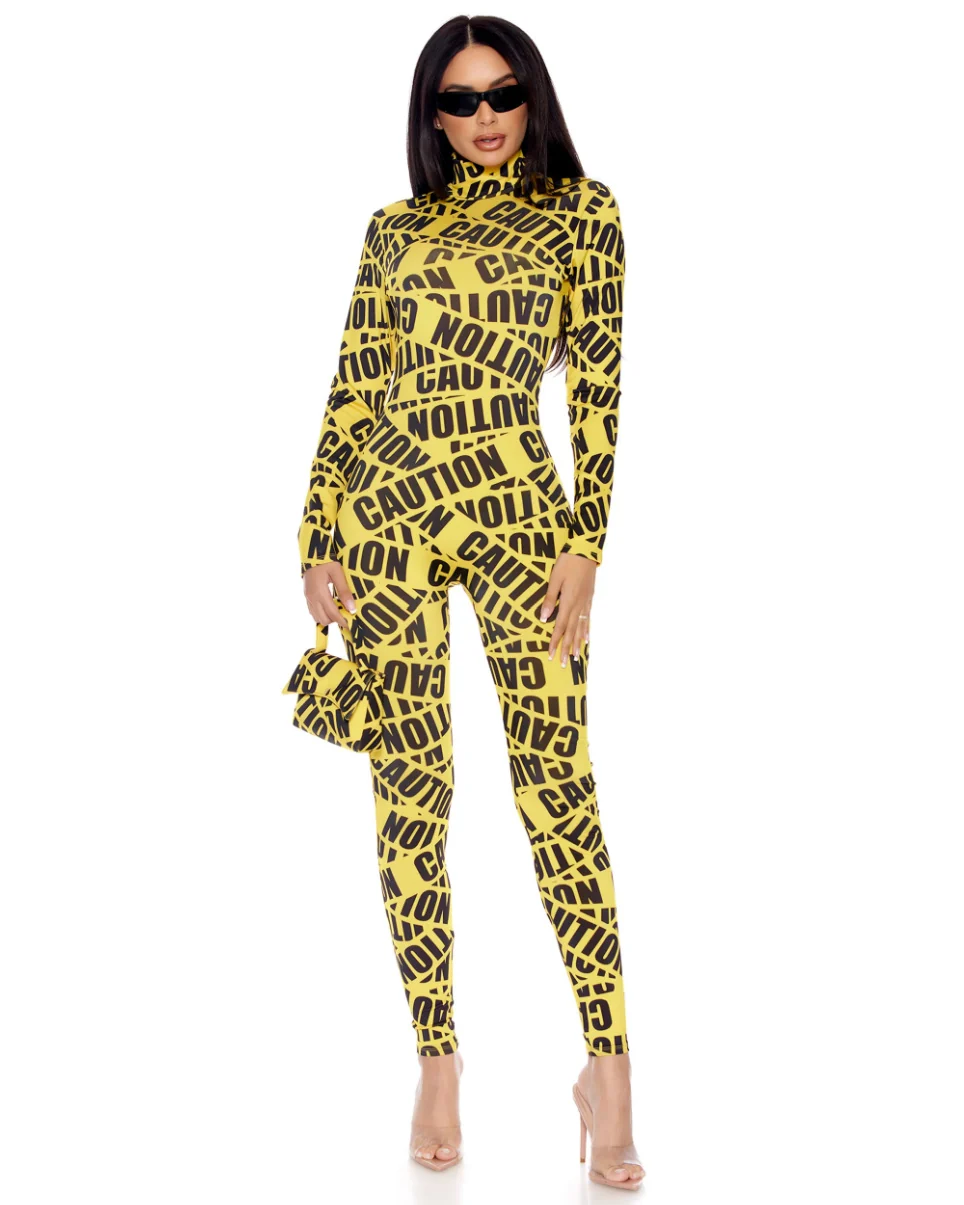 3pc Caution Catsuit - Image 7