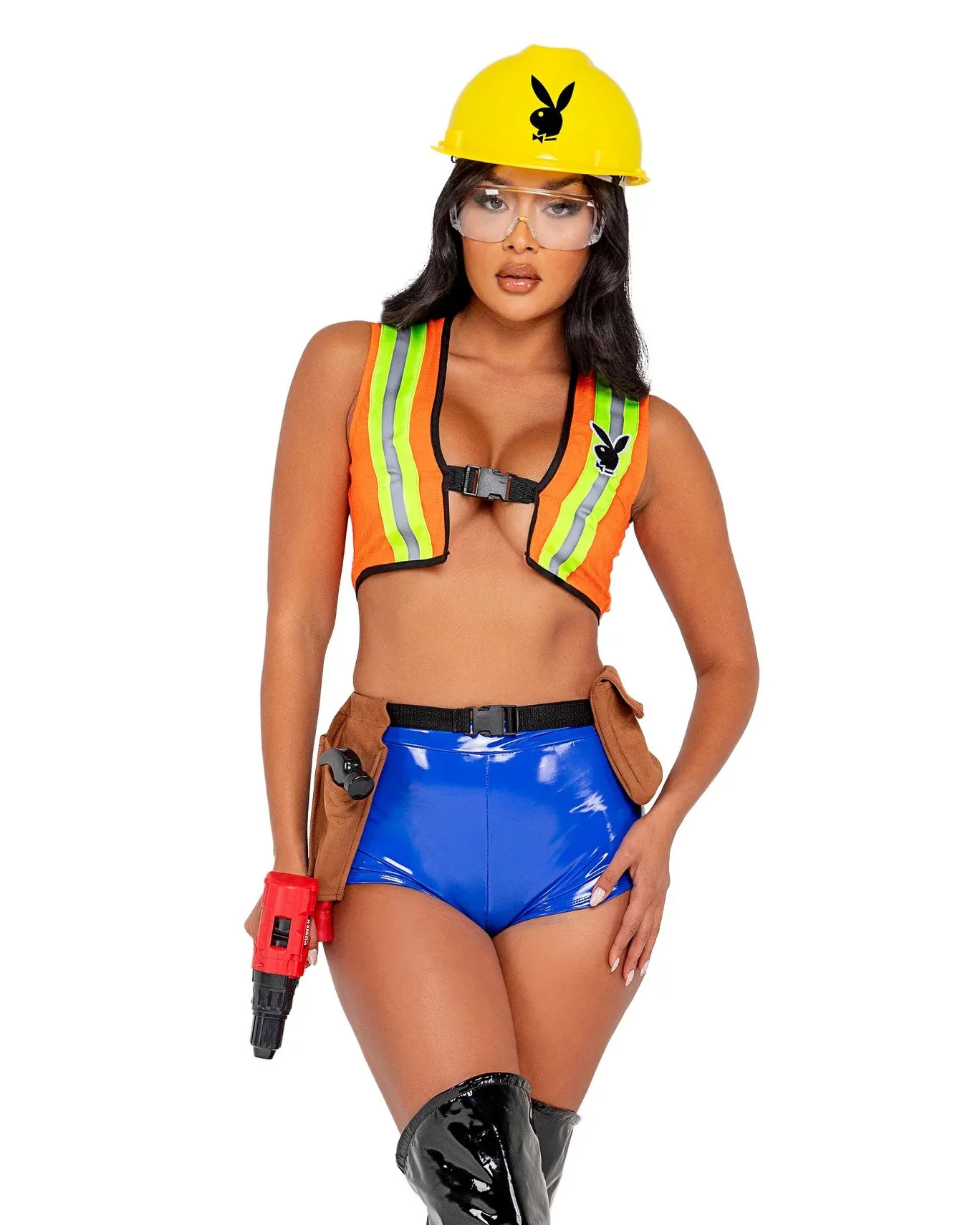 4pc Playboy Construction Cutie Costume - Image 8