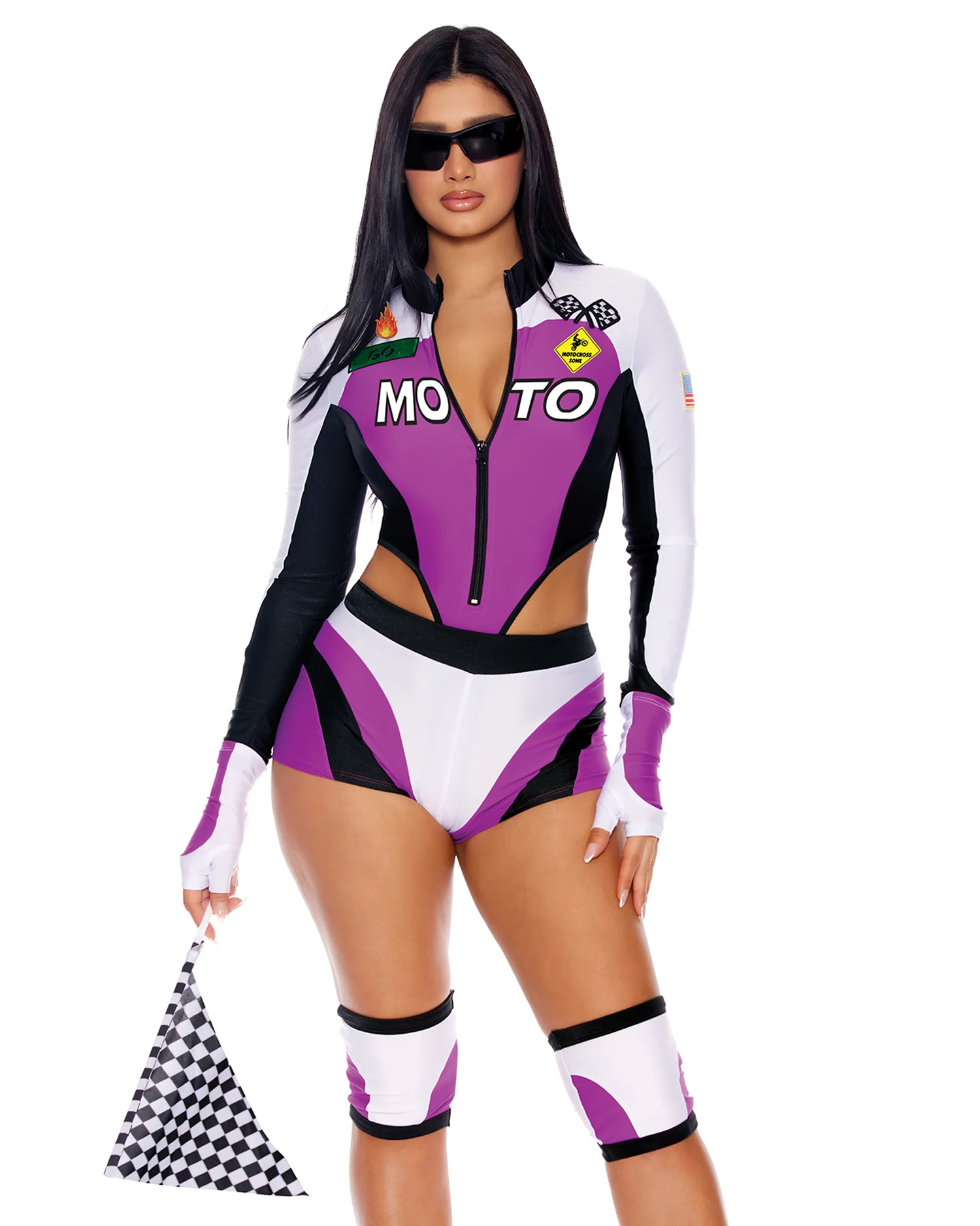5pc Purple Moto Mami Costume - Image 9