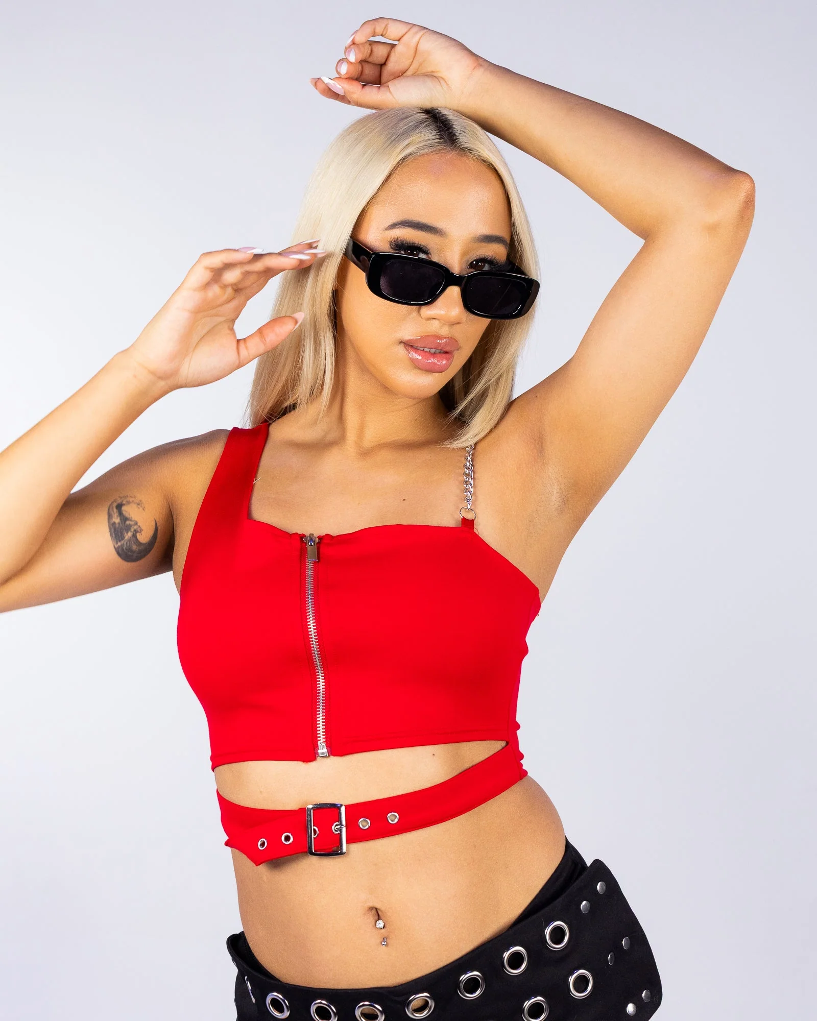 Awestruck Women's Red Crop Top - Image 3