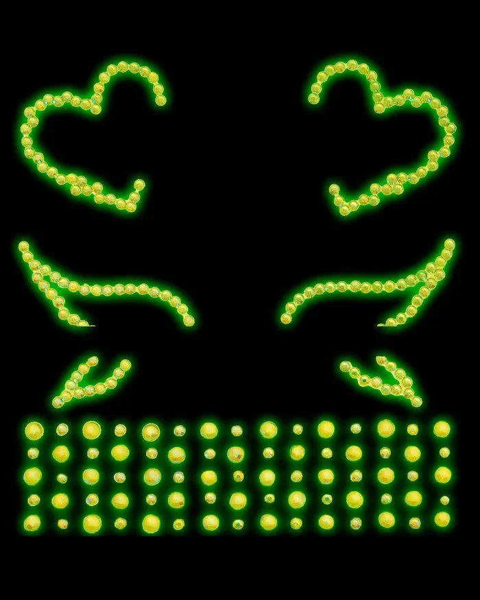 Ayla Glow In The Dark Face Jewels - Image 2