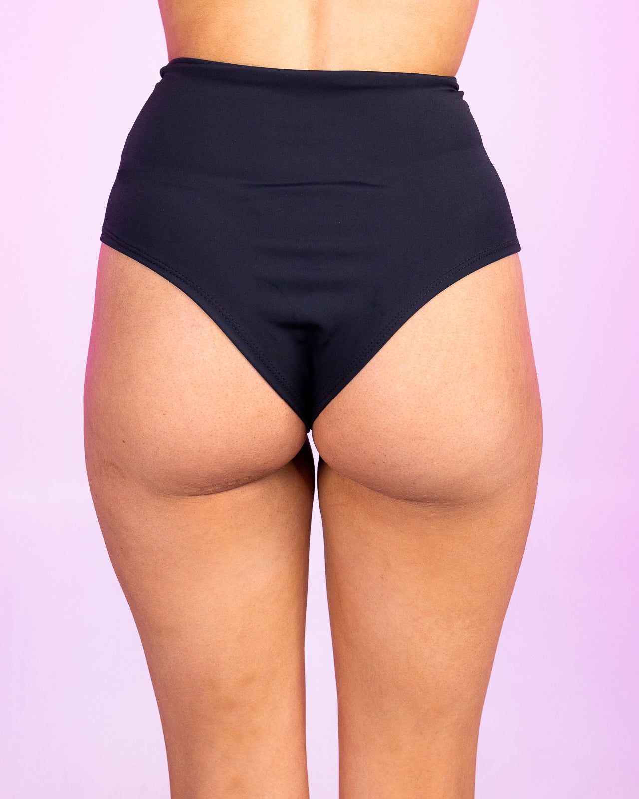 Black High Waist Cheeky Bottoms - Image 3