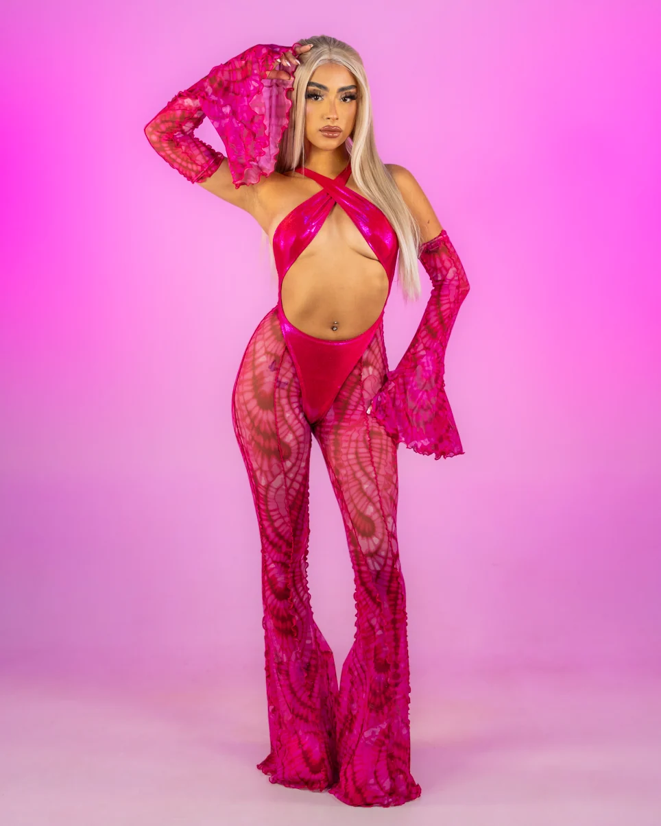 Badinka Glimmer Criss-Cross Romper Set