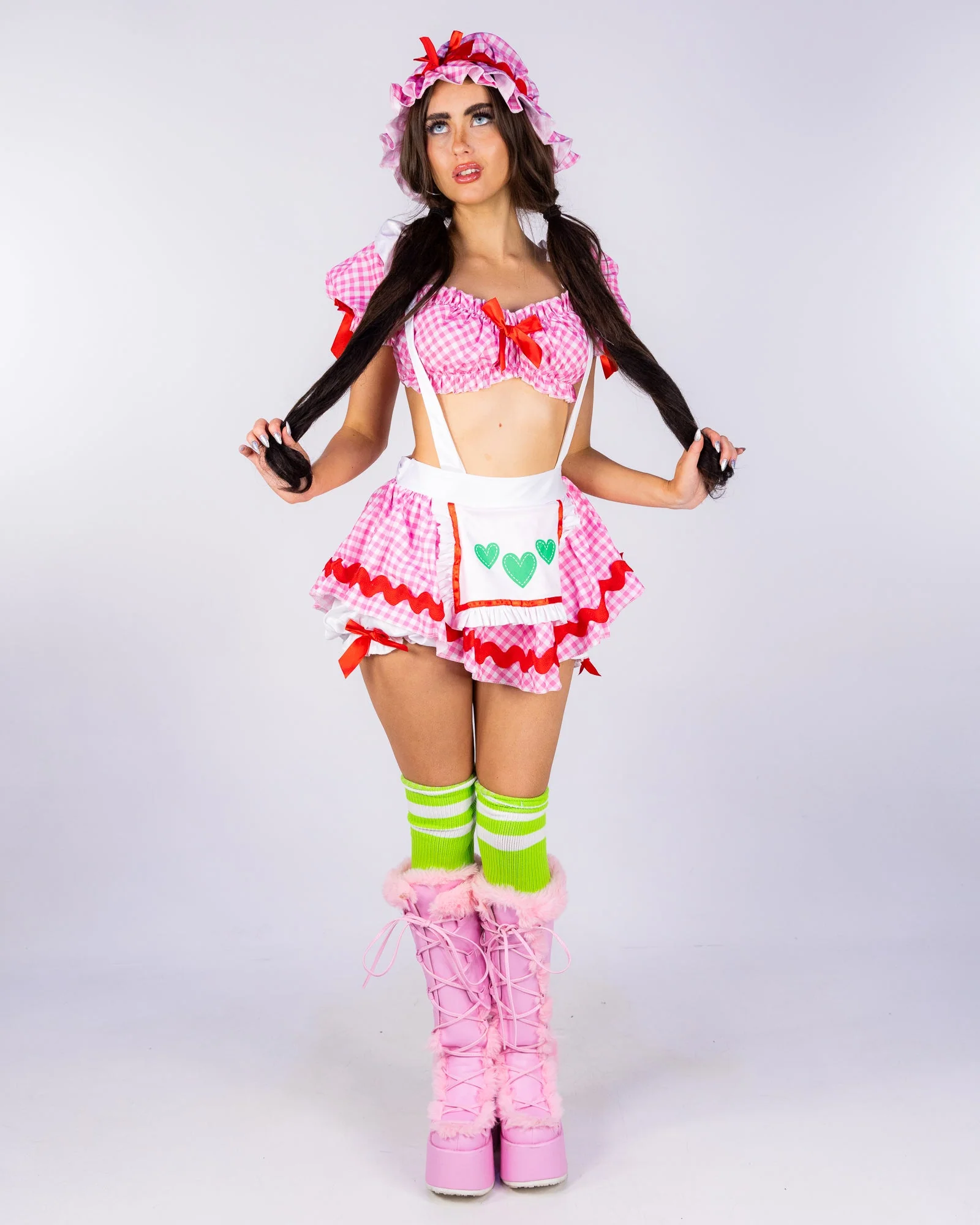 Berry Babe 3pc Women's Skirt Set Costume - Image 2