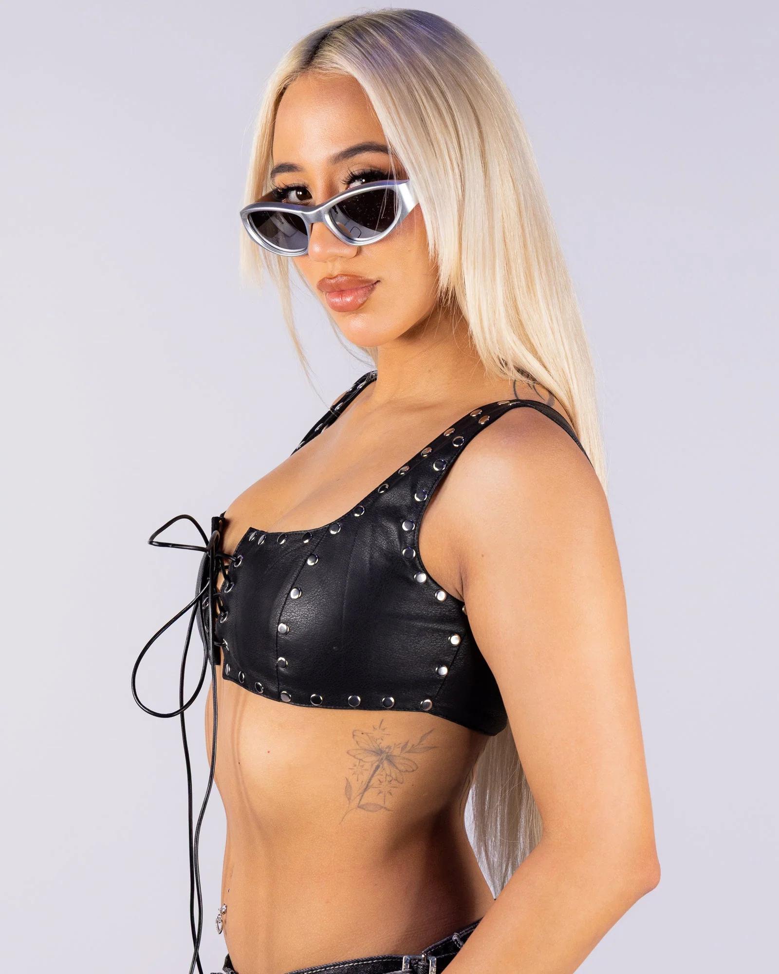 Black Devotion Women's Lace-Up Bralette Top - Image 5