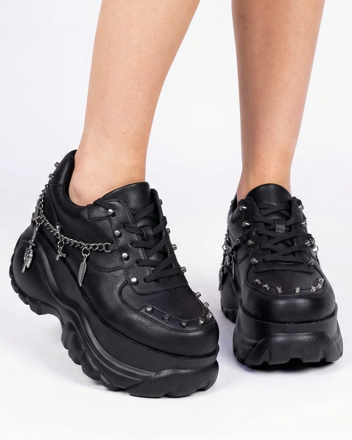 Black Dynamite Women's Chain Platform Sneakers - Image 7