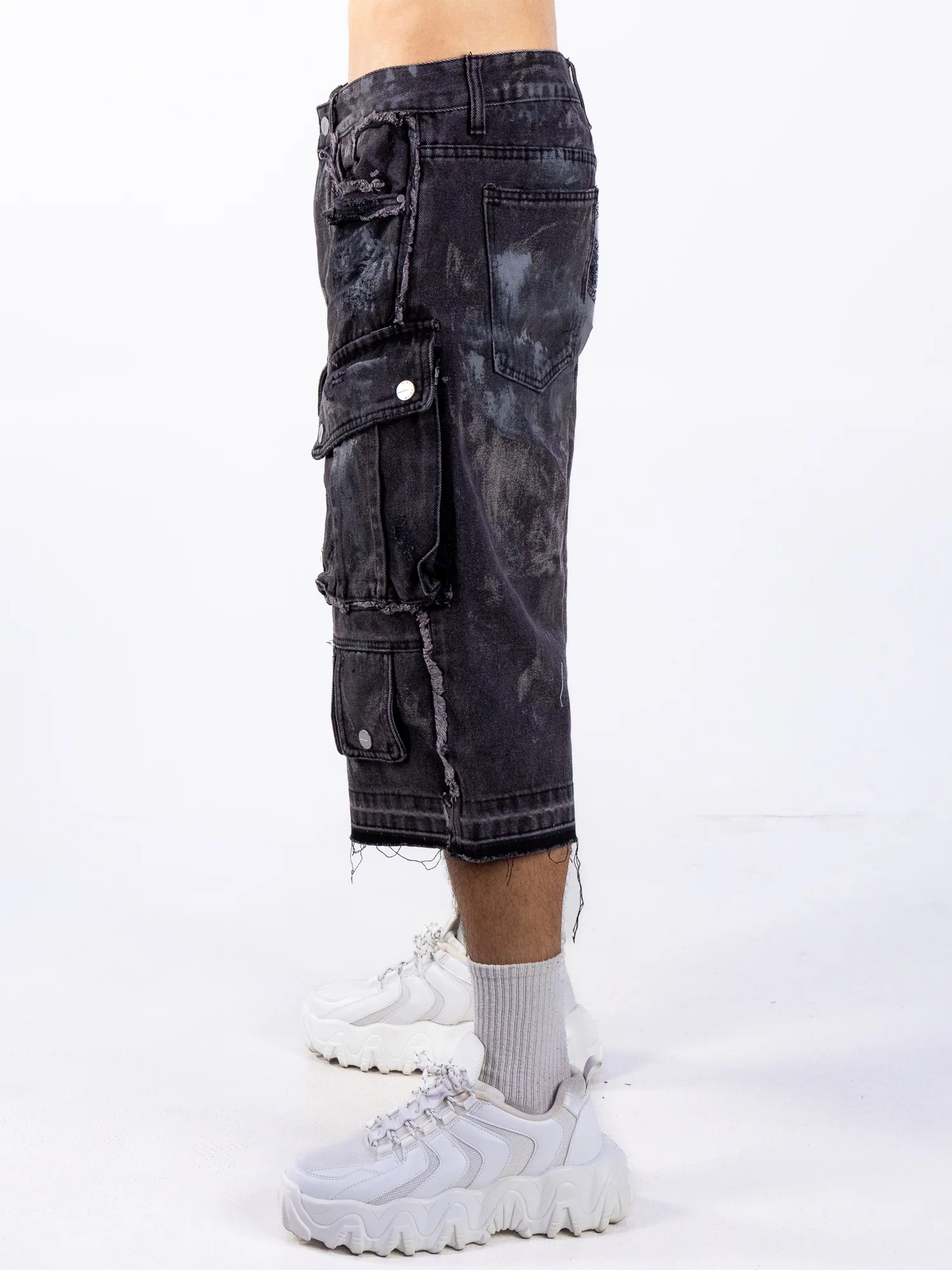 Black Stone Men's Denim Cargo Jort - Image 3