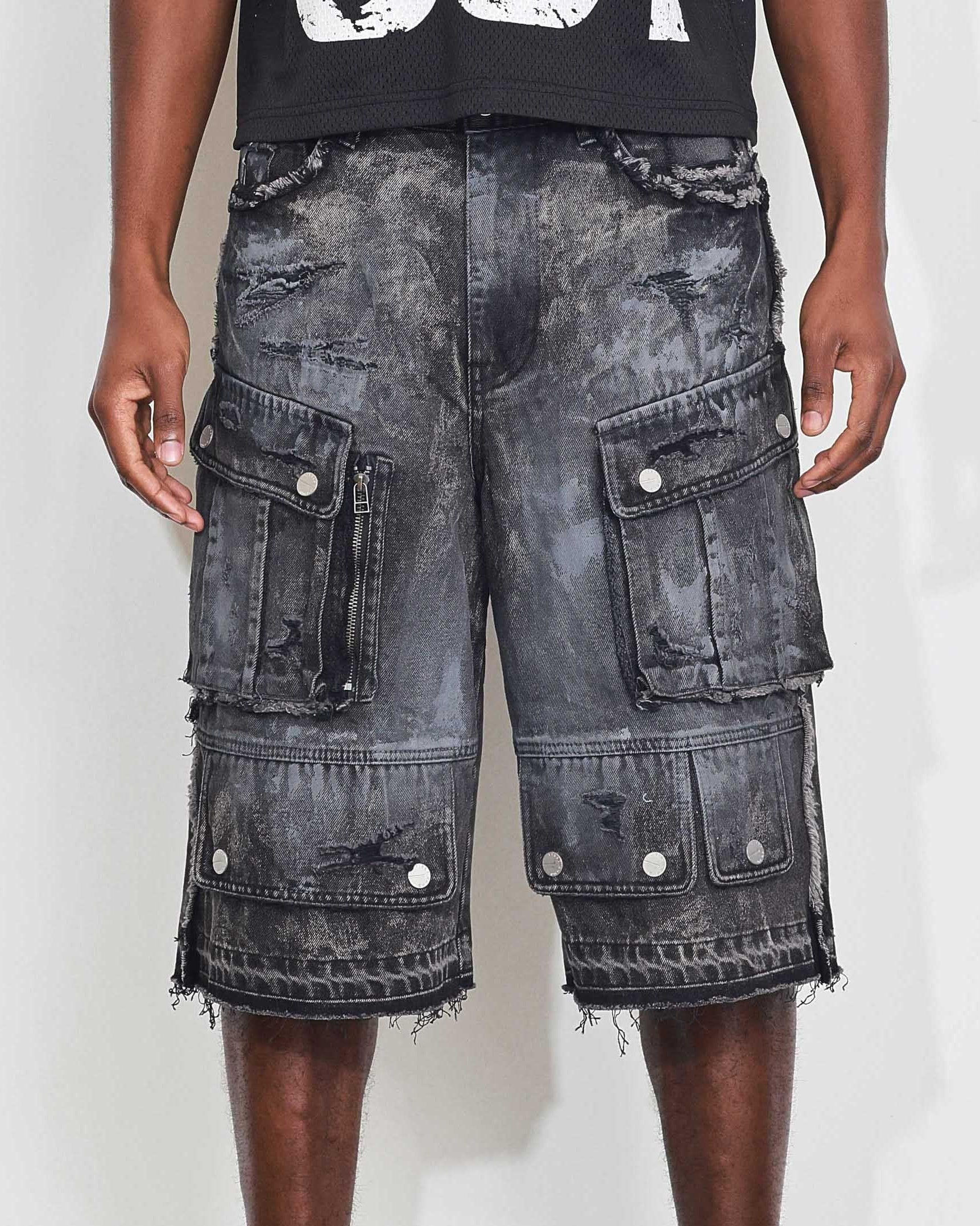 Black Stone Men's Denim Cargo Jort - Image 8