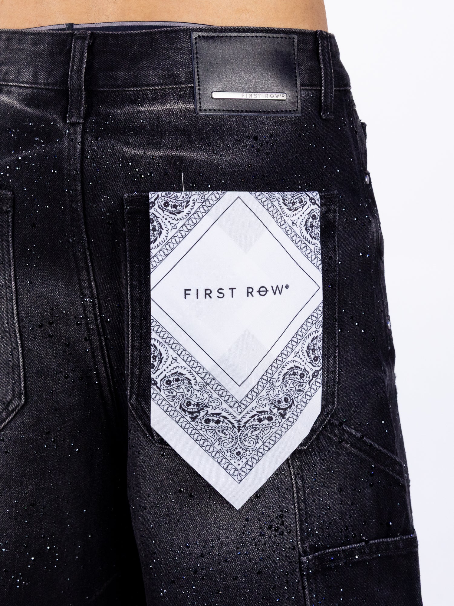 Black Stone Men's Rhinestone Jorts - Image 5