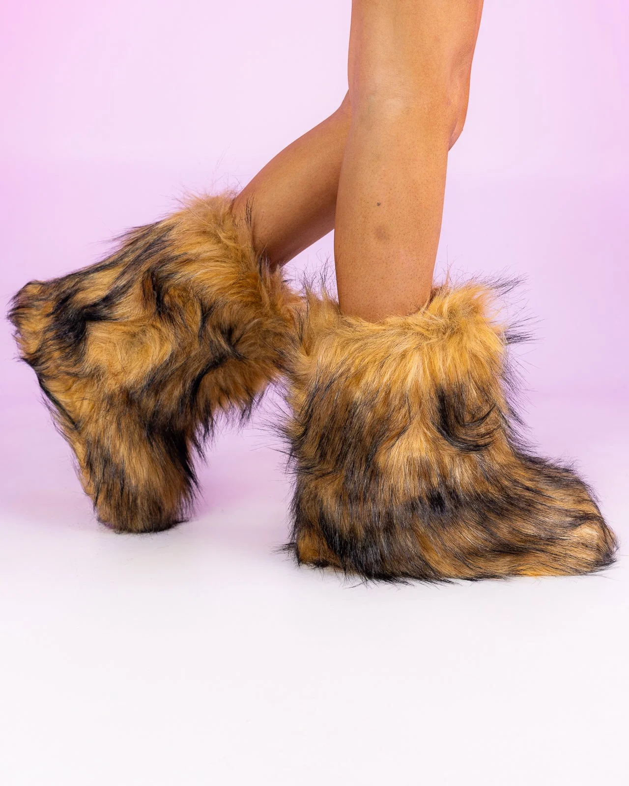 Women's Brown Boots With The Fur - Image 5