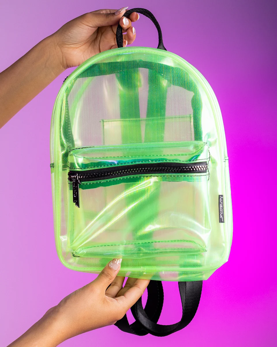 Clear Bubble Lime Mini Backpack - Image 3
