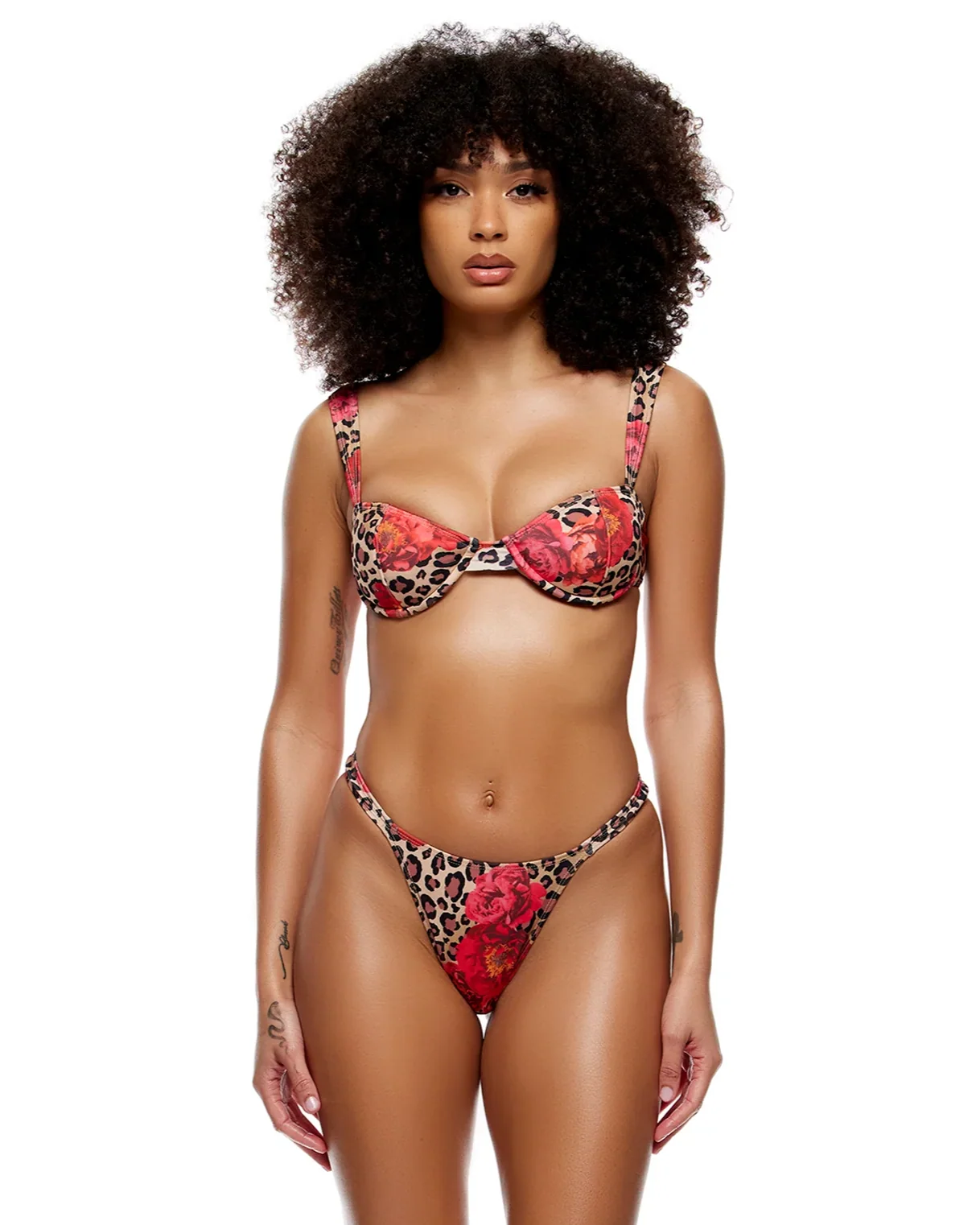 Coral Cheetah 2pc Underwire Bikini Set - Image 8