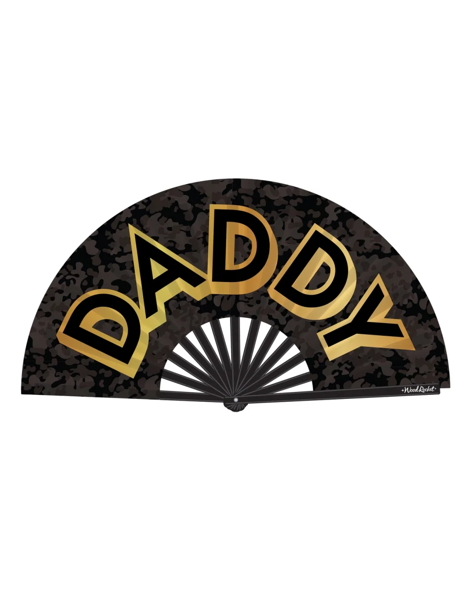 DADDY Unisex Black Folding Fan