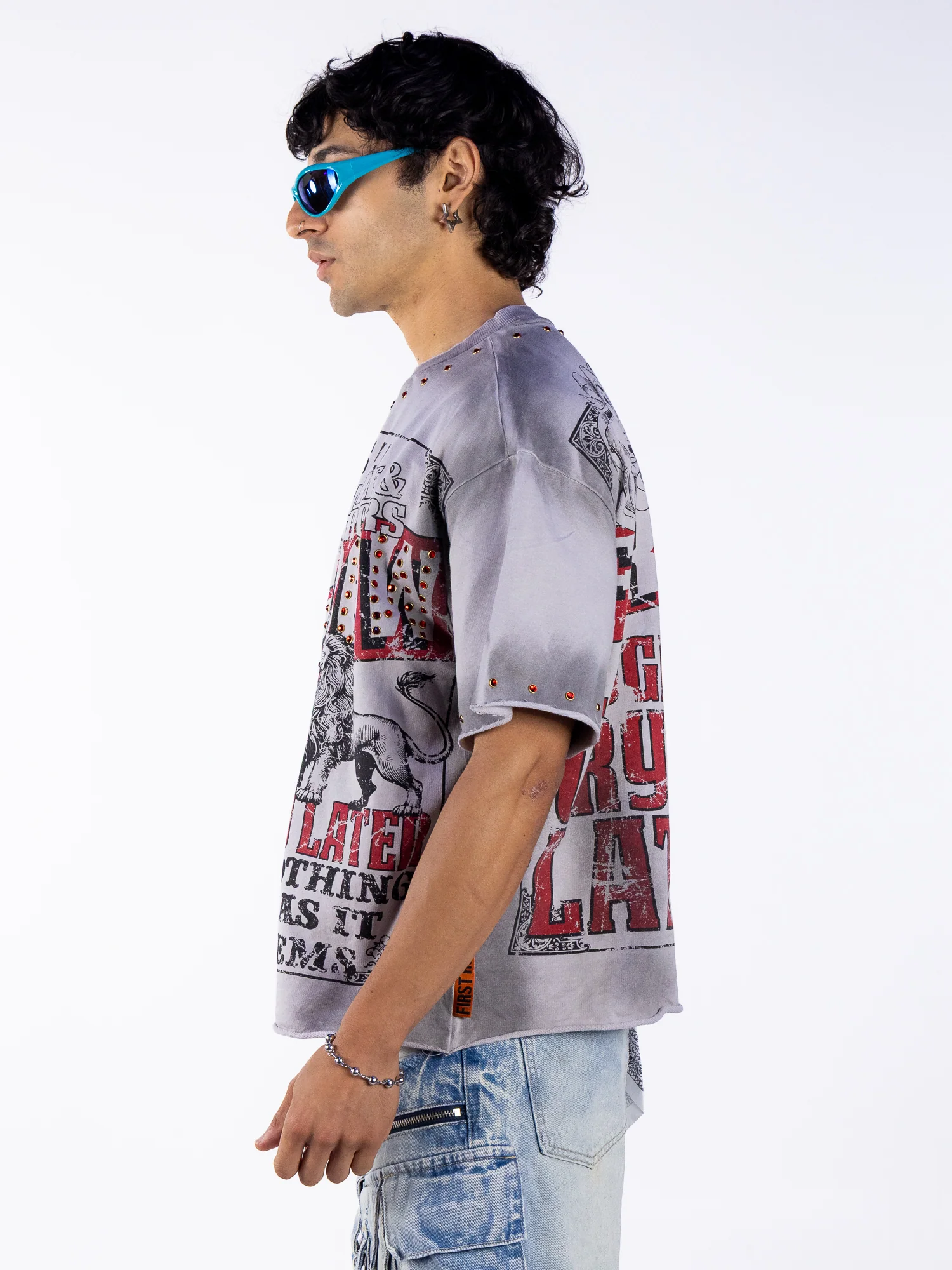 Dark Circus Men's Gray Tee - Image 3