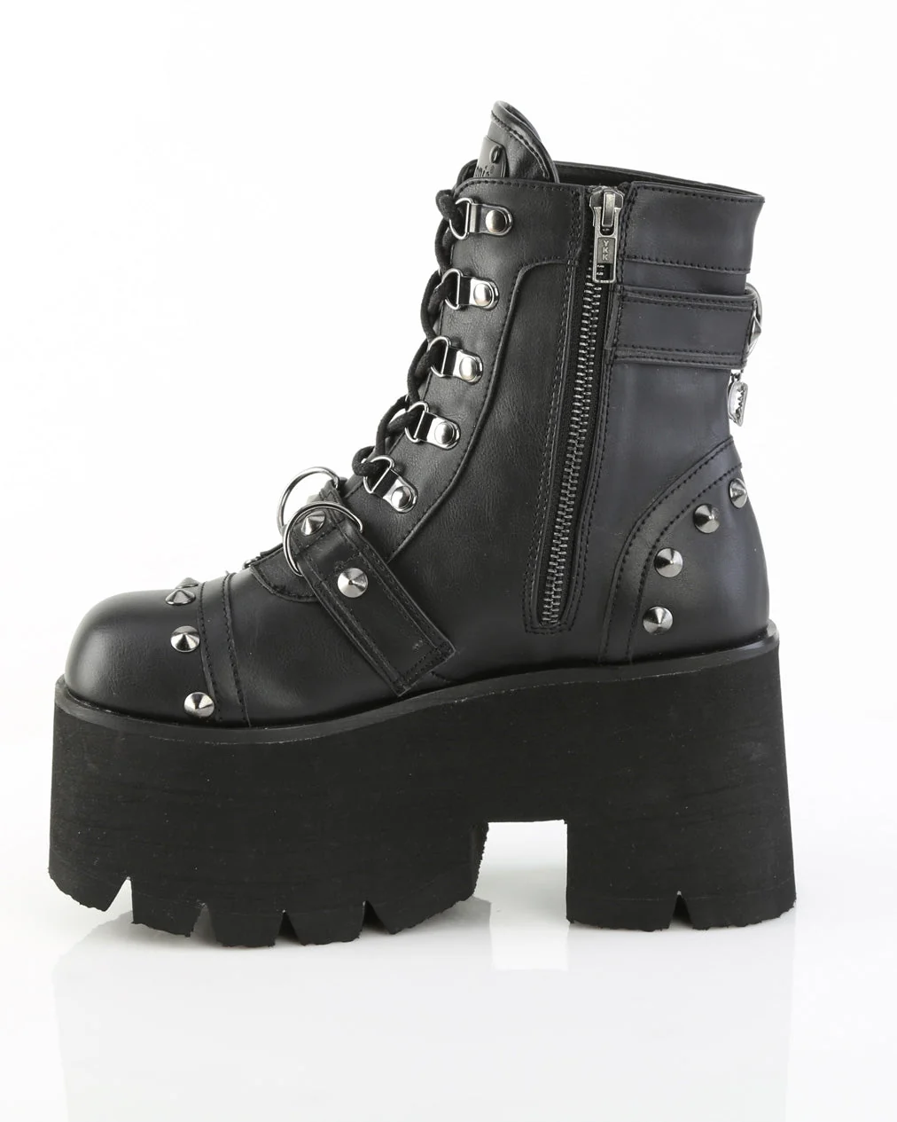 Demonia Ashes Chains & Charms Women's Black Platform Boot - Image 11
