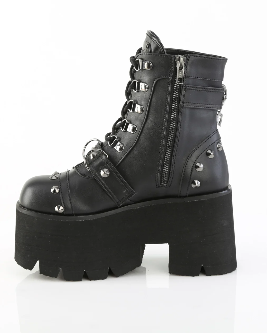 Demonia Ashes Chains & Charms Women's Black Platform Boot - Image 7