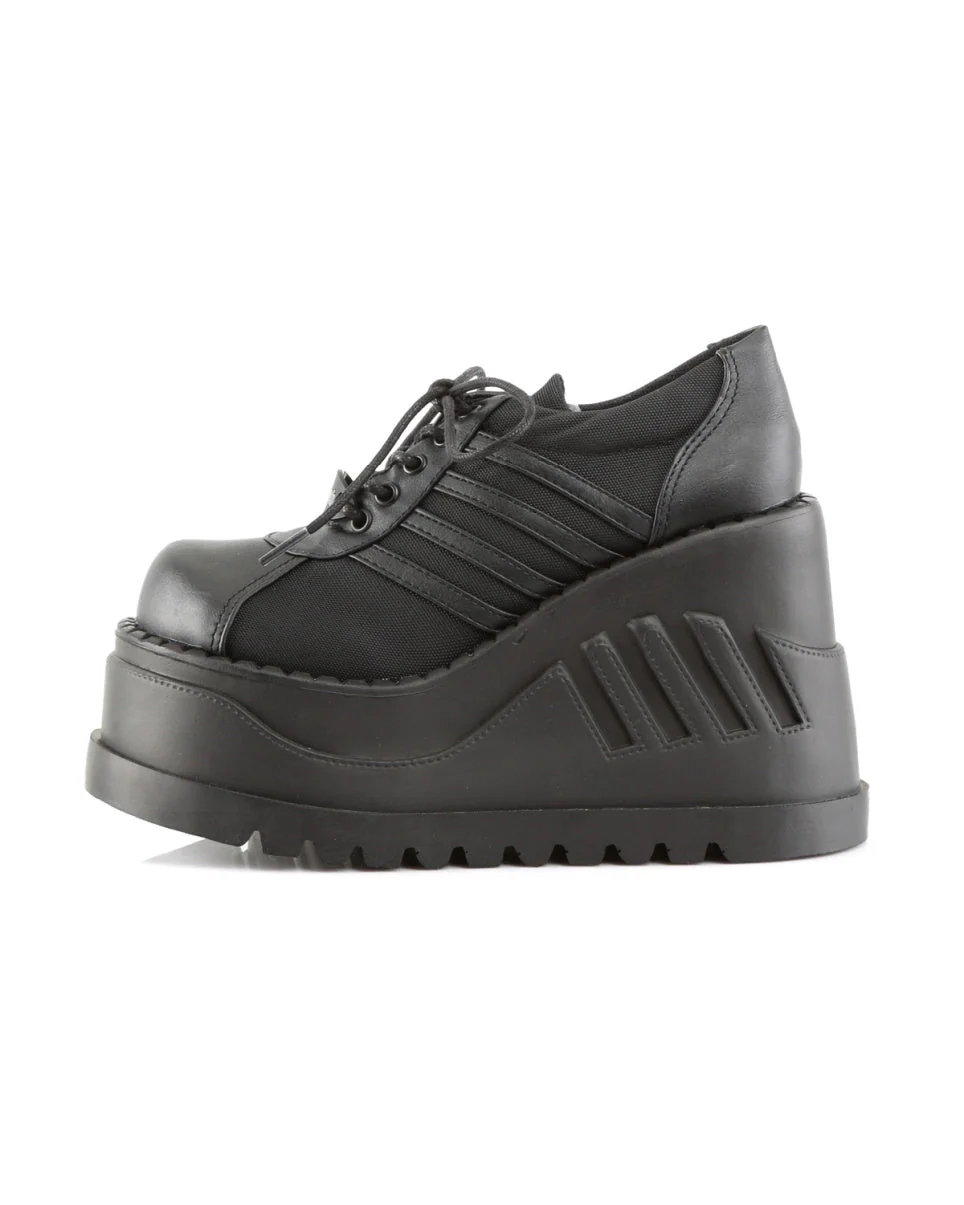 Demonia Stomp Women's Oxford Black Platforms - Image 8