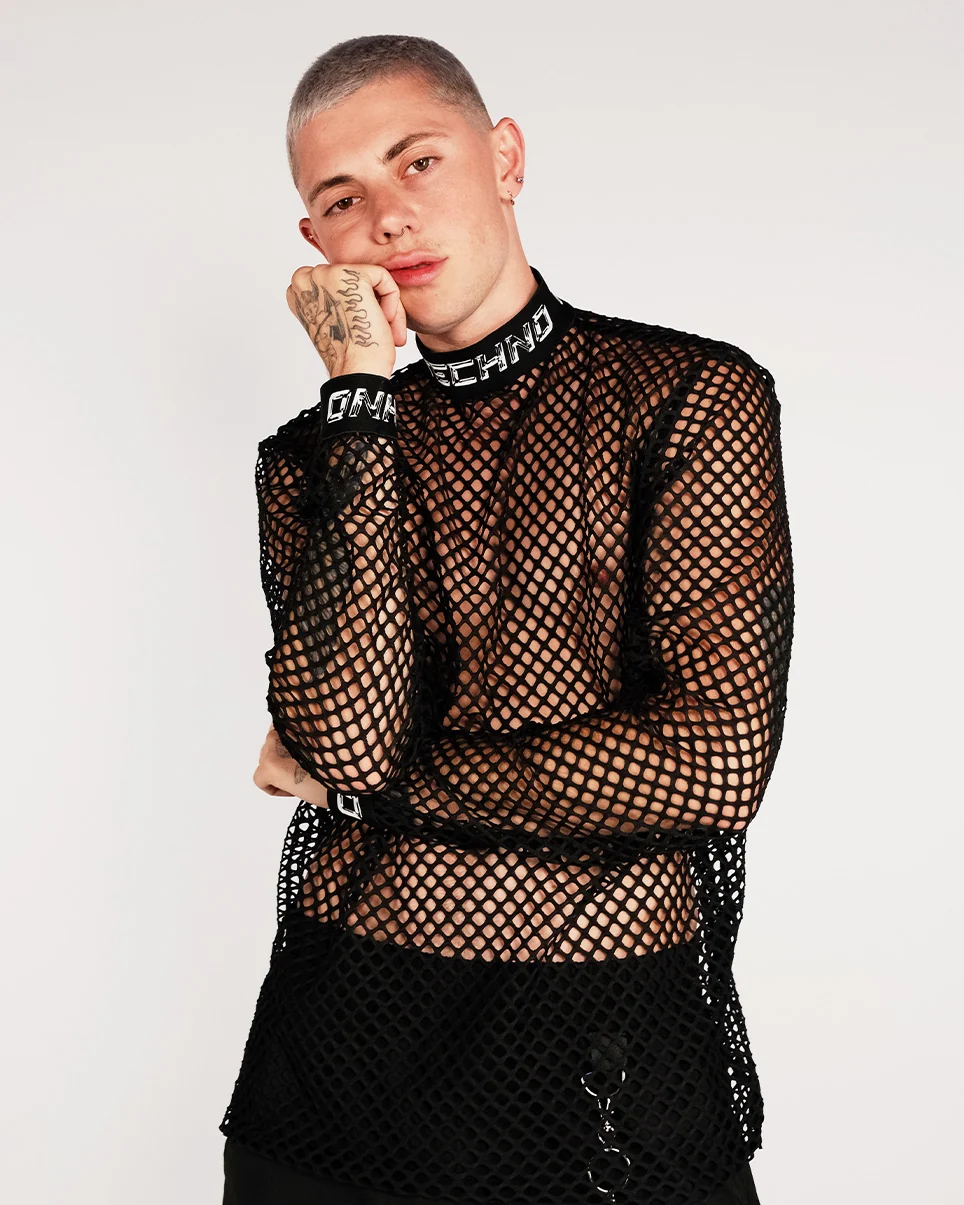 Dusk Till Dawn Techno Unisex Fishnet Long Sleeve Shirt