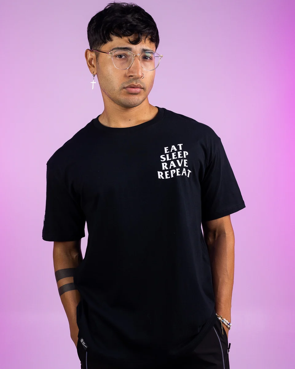 Eat Sleep Rave Repeat Men's T-Shirt - Image 2