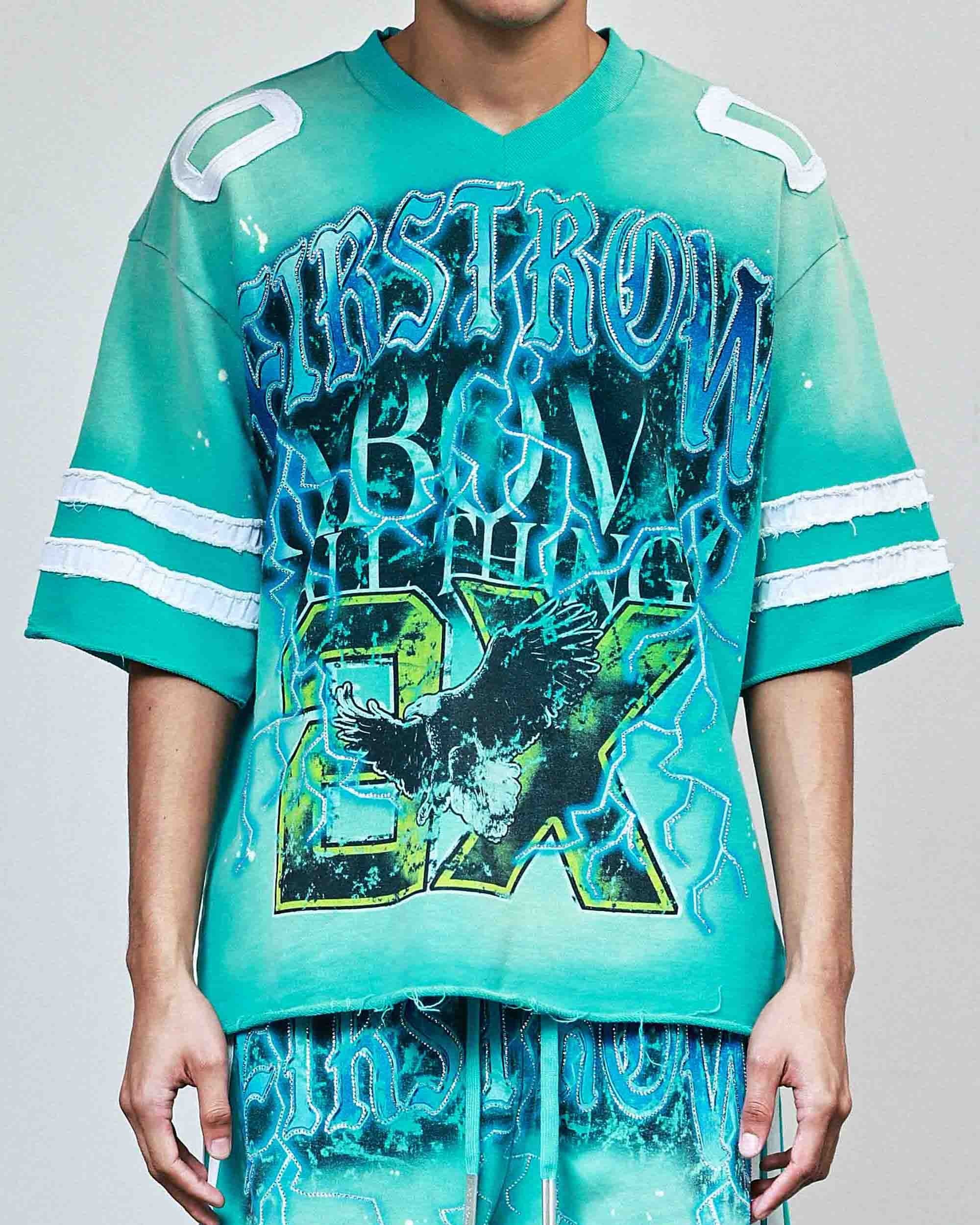 Electric Storm Men's Blue Tee - Image 7