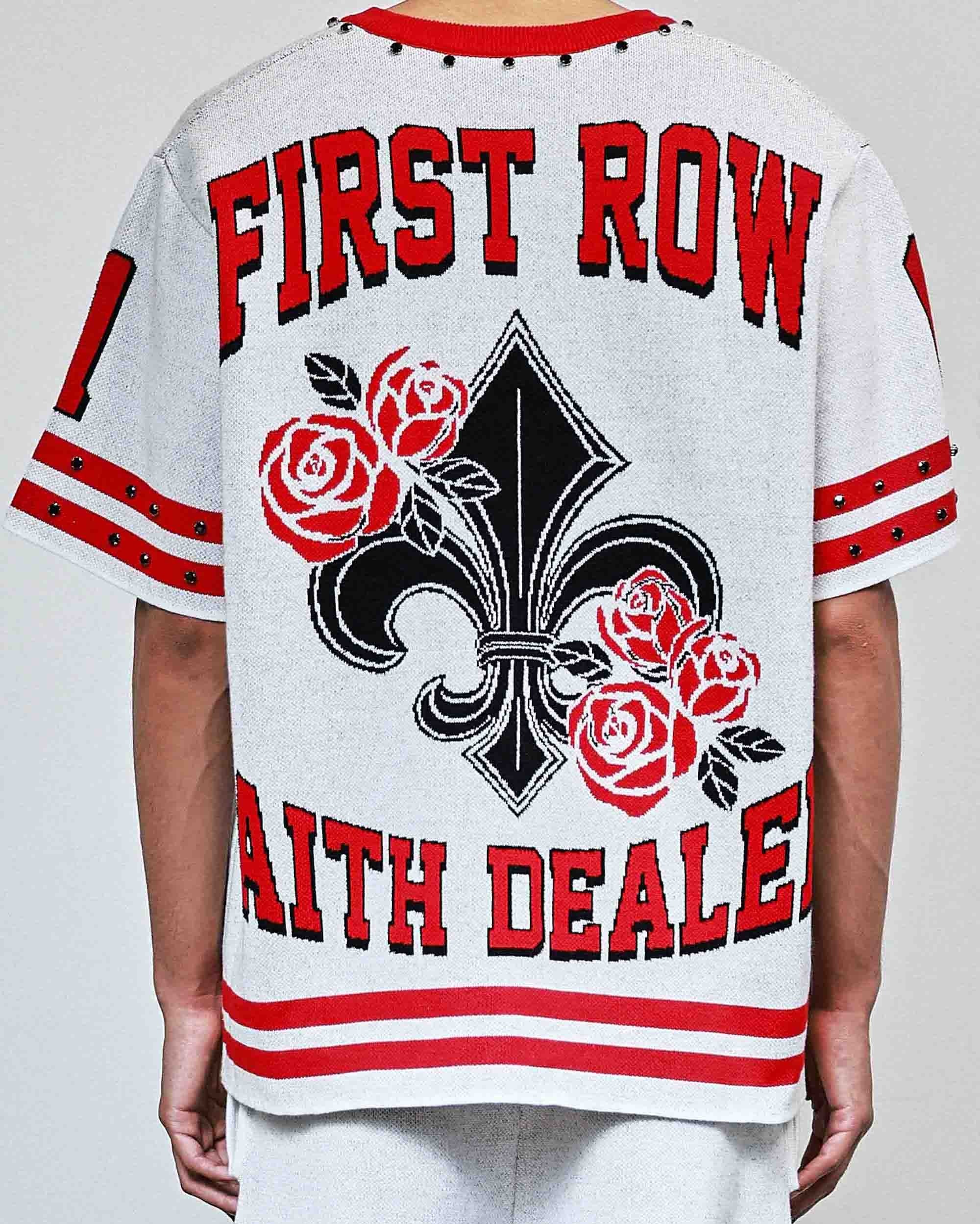 Faith Dealer Men's Gray Sweater Tee - Image 8
