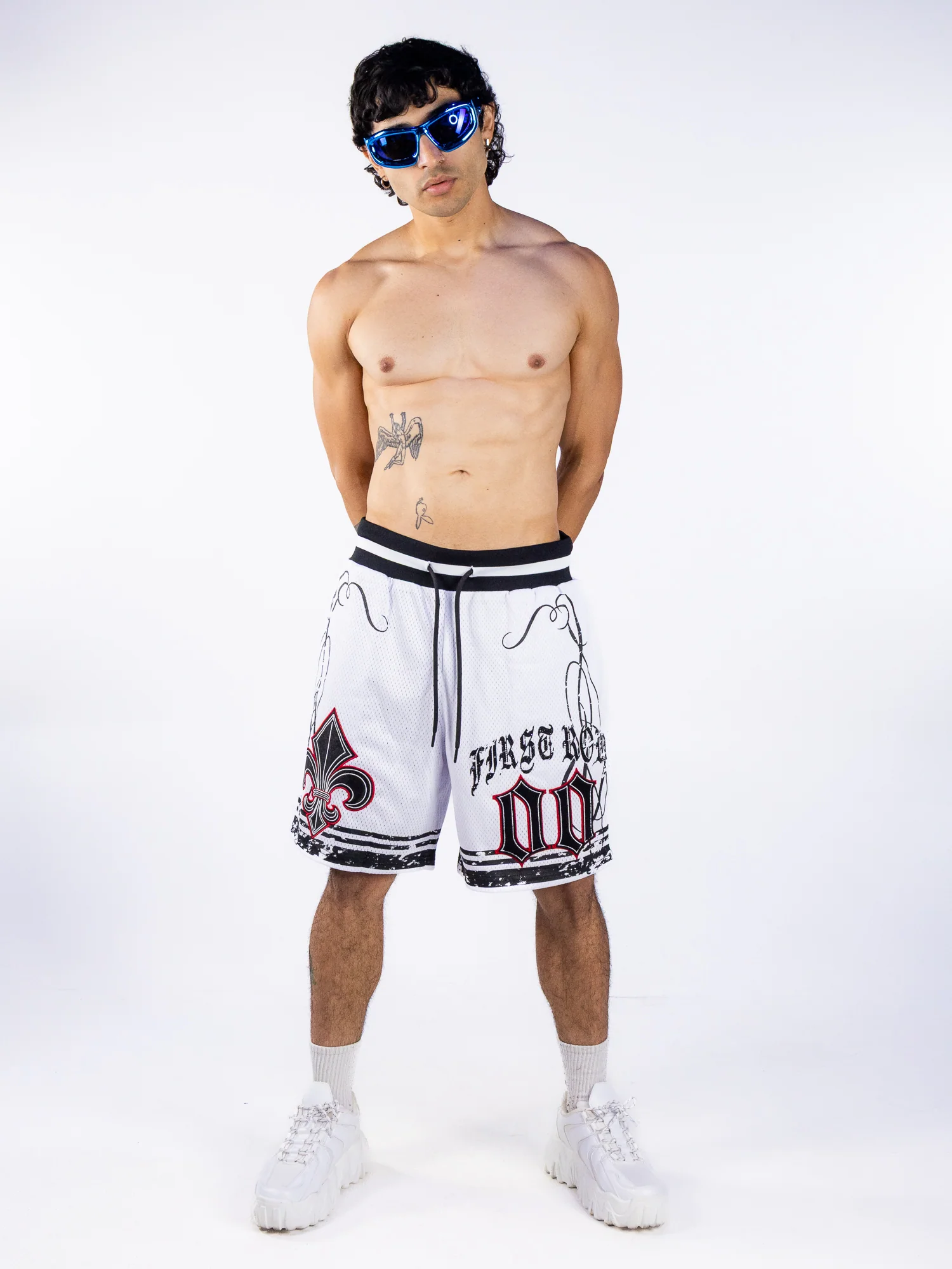 Faith Dealer Men's White Football Shorts - Image 6