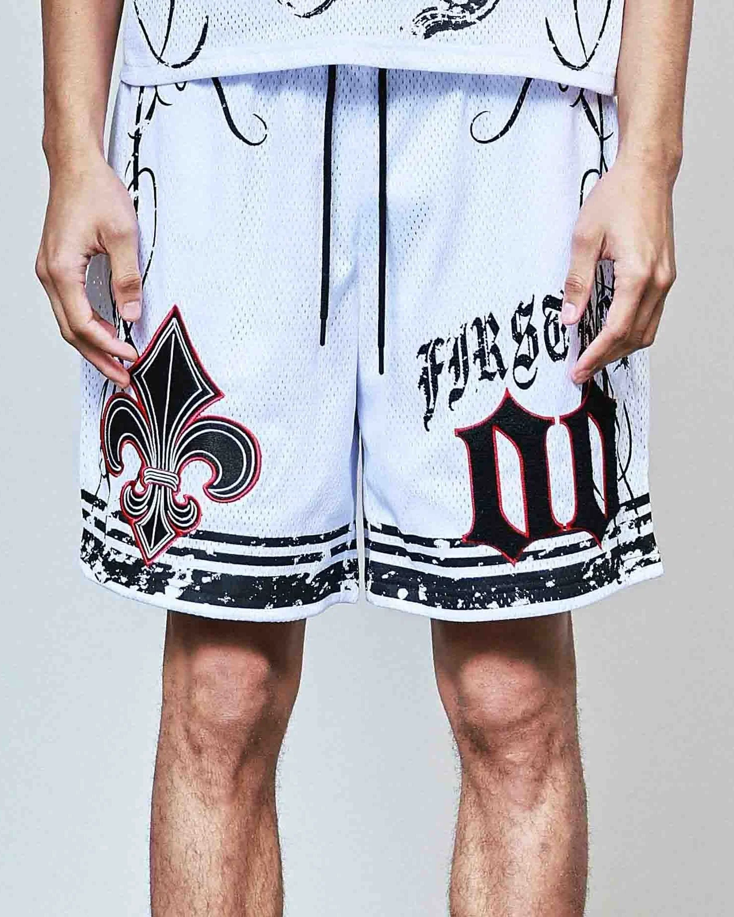 Faith Dealer Men's White Football Shorts - Image 8