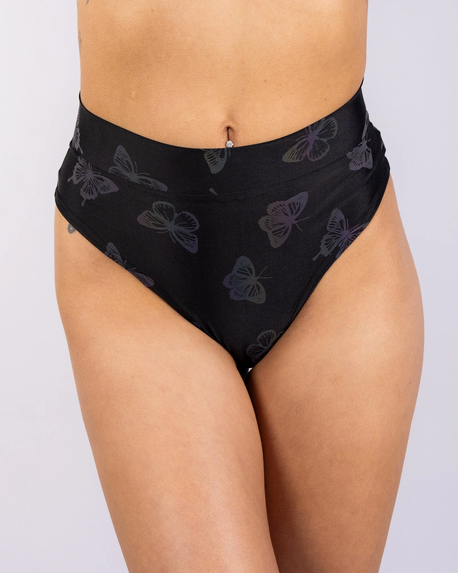 Flash Reflective Butterfly Scrunch Cheeky Shorts - Image 3