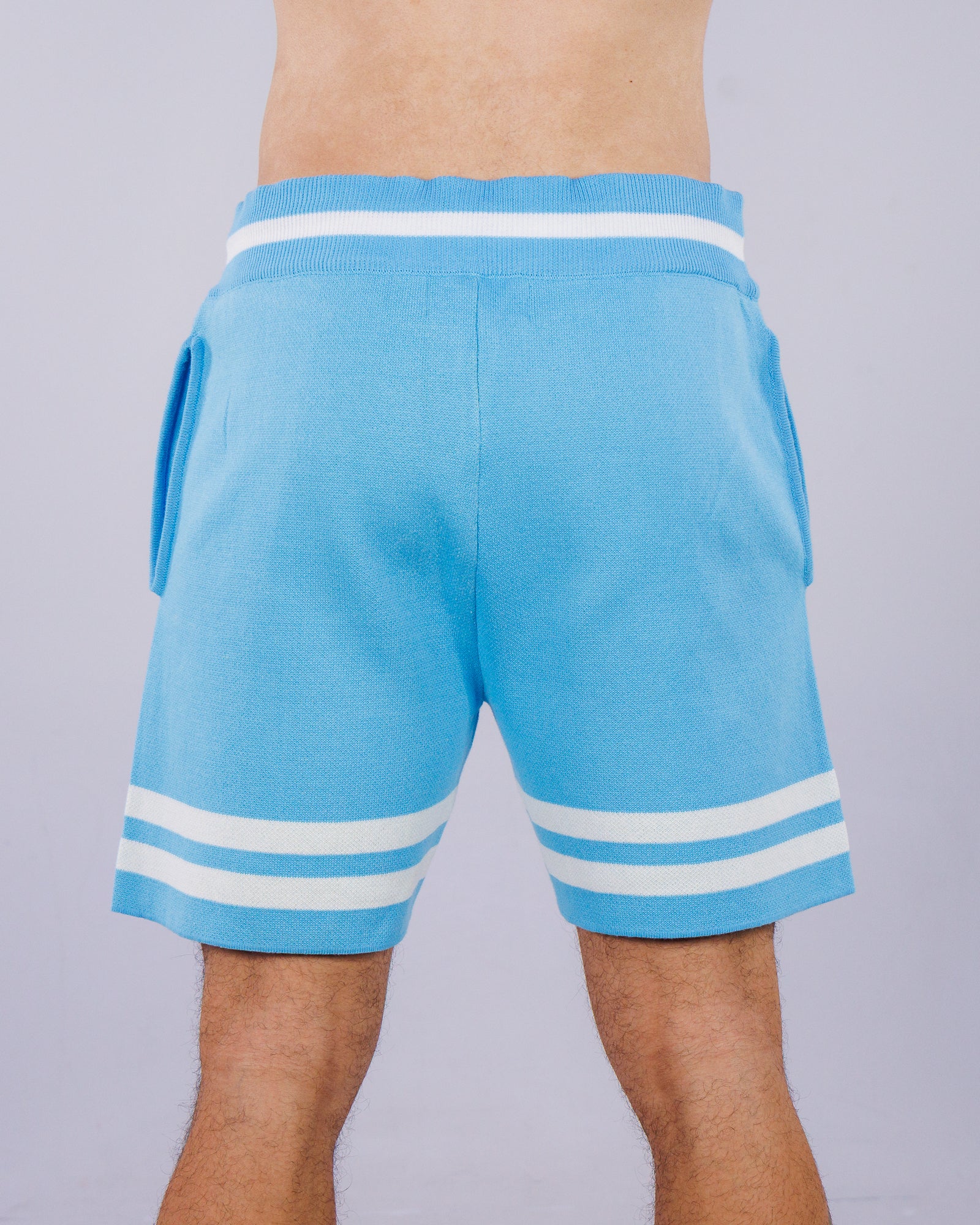 Get A Gold Star Men's Blue Sweater Shorts - Image 5