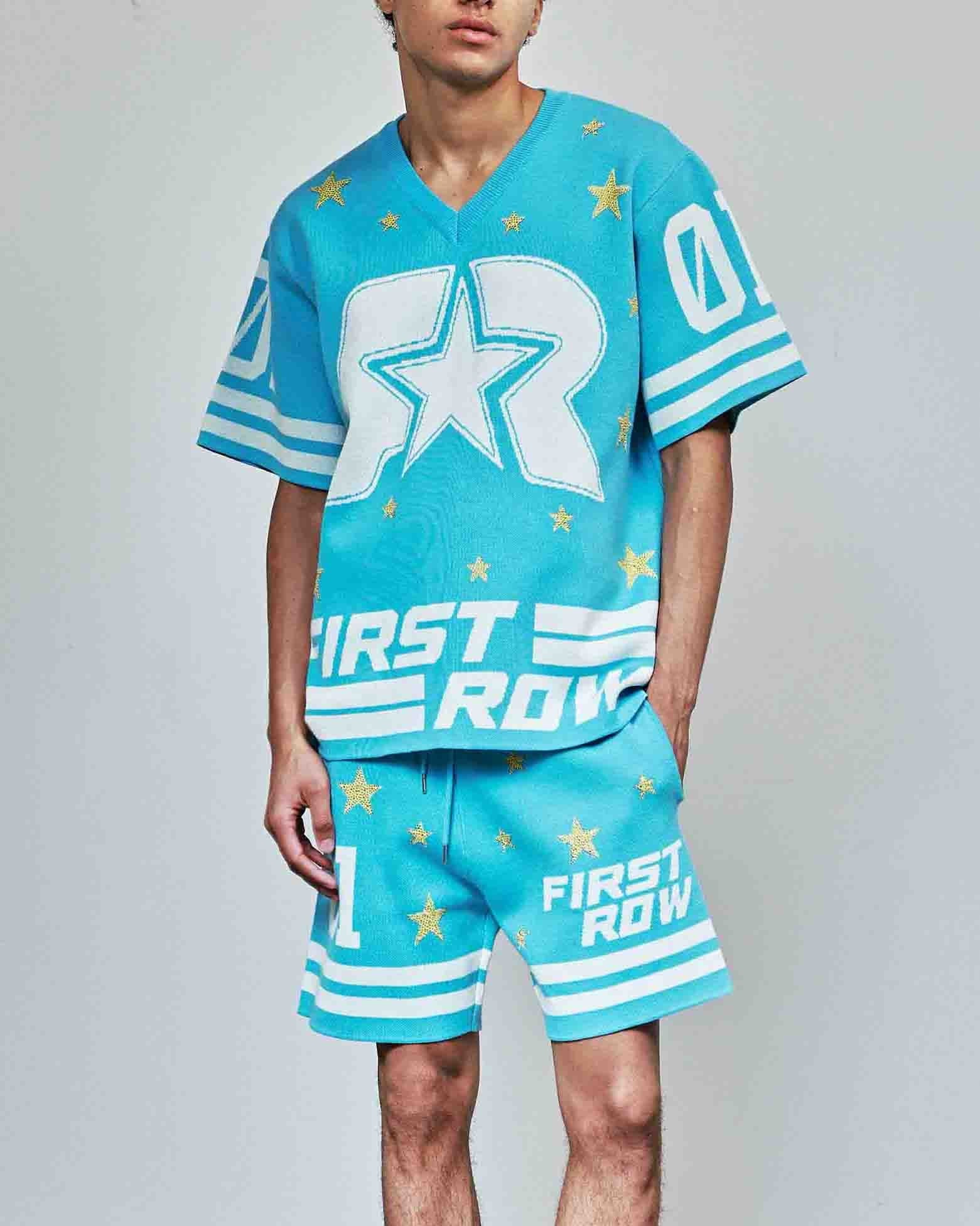 Get A Gold Star Men's Blue Sweater Shorts - Image 9