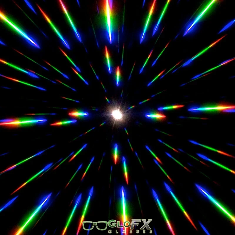 GloFX Gold Mirror Flip Diffraction Glasses - Image 3
