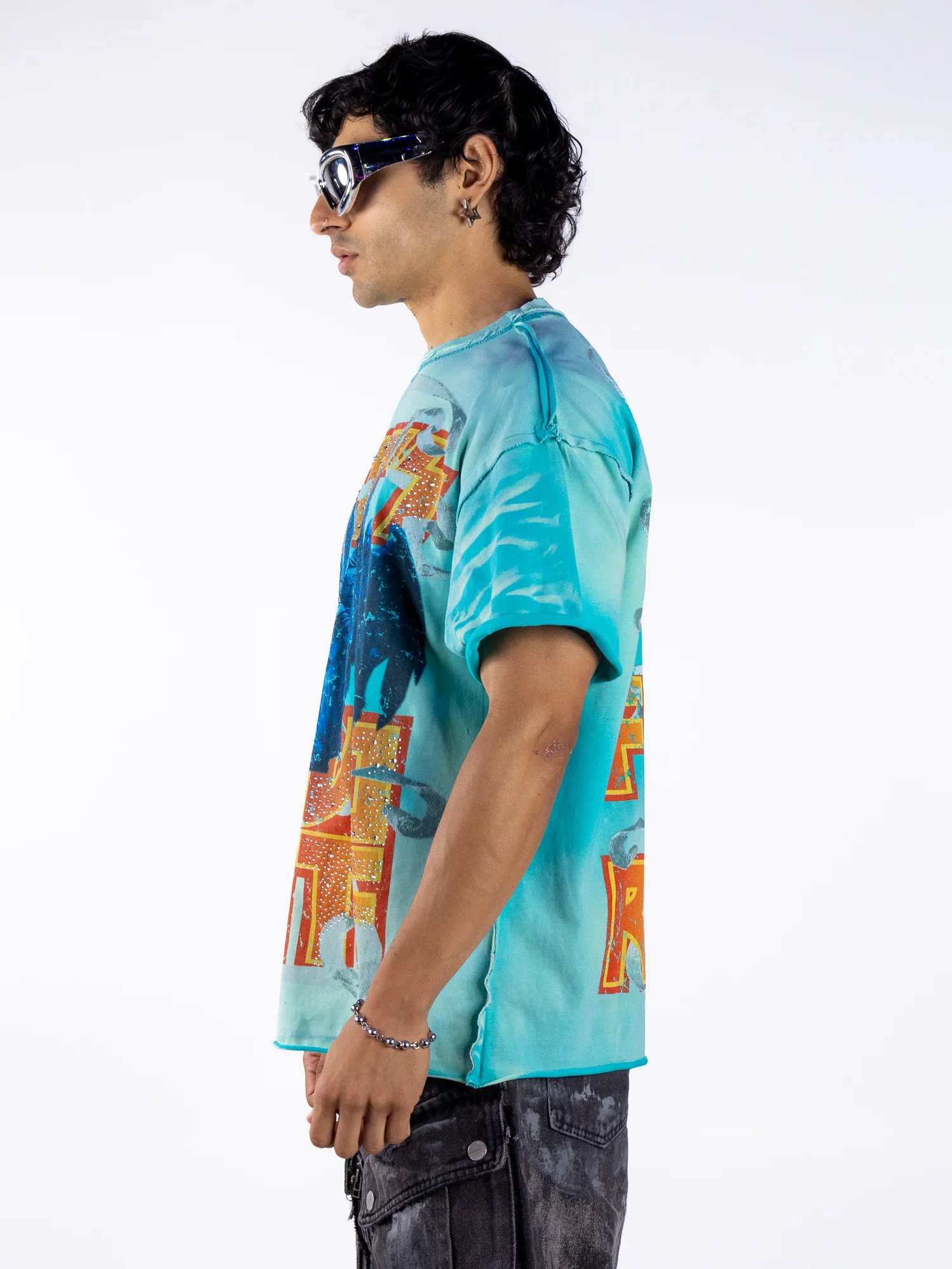 God's Favorite Guardian Men's Blue Tee - Image 3