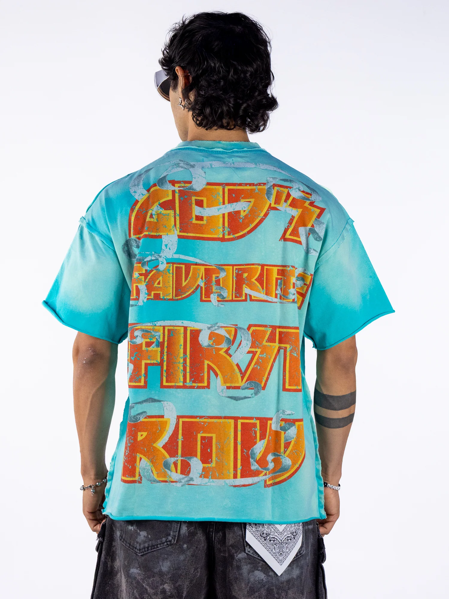 God's Favorite Guardian Men's Blue Tee - Image 4