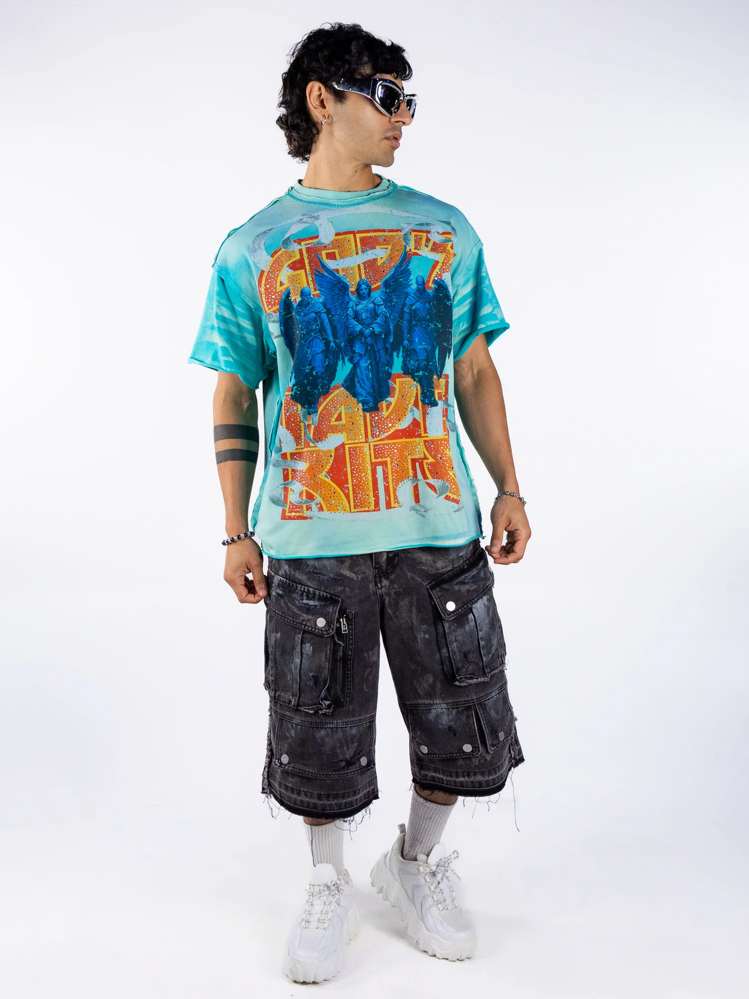 God's Favorite Guardian Men's Blue Tee - Image 5
