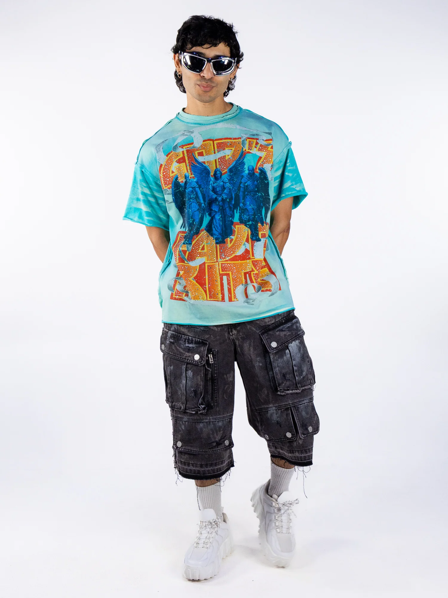 God's Favorite Guardian Men's Blue Tee - Image 6
