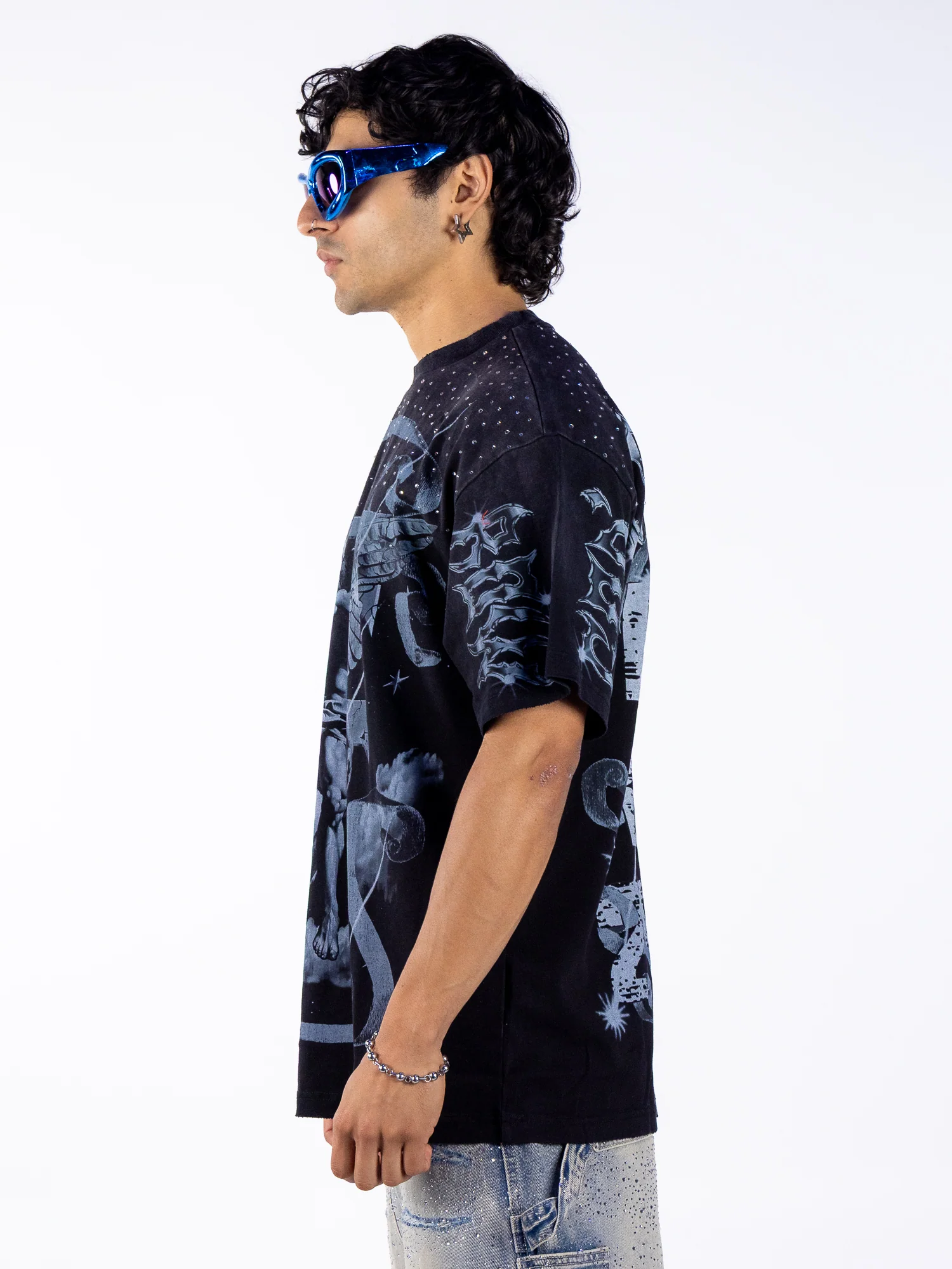 God's Favorite Heavenfall Men's Black Tee - Image 4