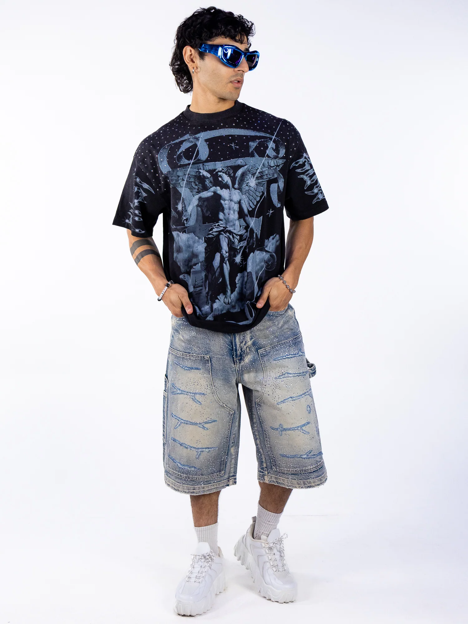 God's Favorite Heavenfall Men's Black Tee - Image 6