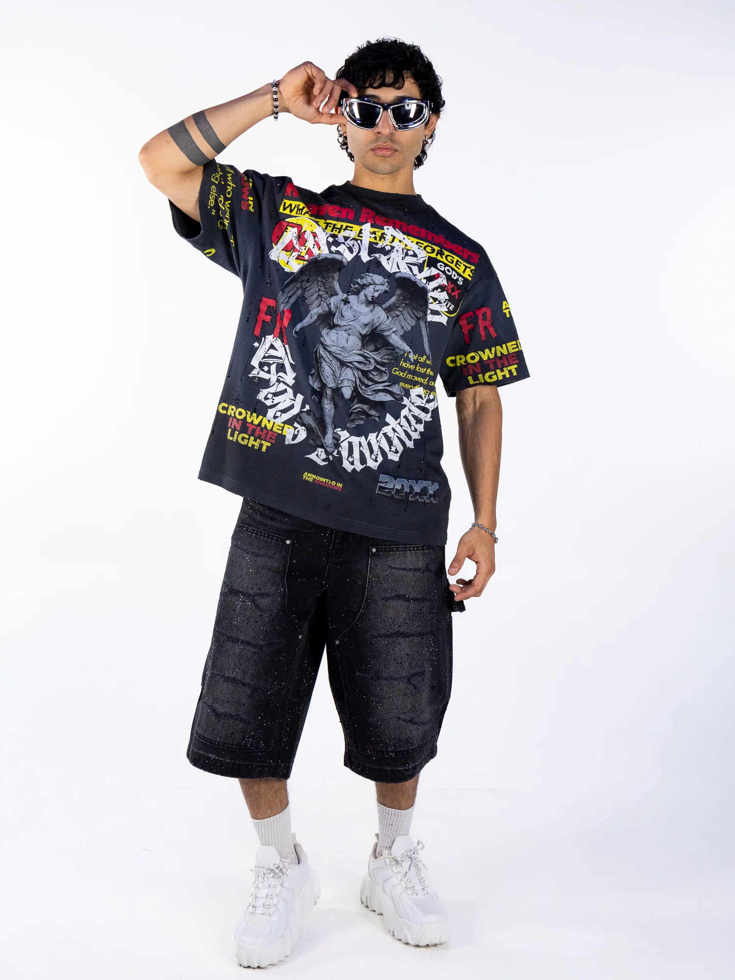God's Favorite Sacred Chaos Men's Black Tee - Image 2