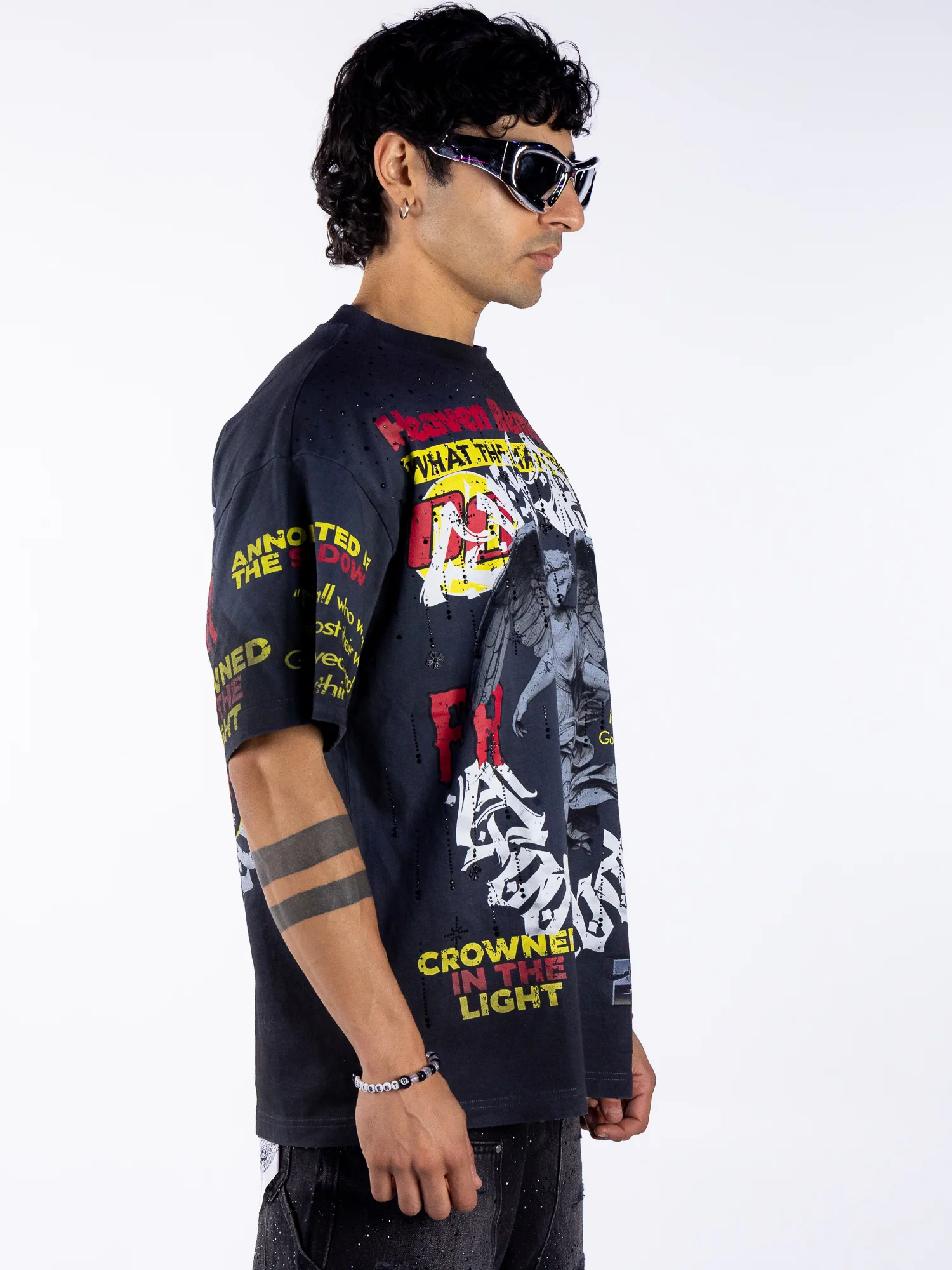 God's Favorite Sacred Chaos Men's Black Tee - Image 3