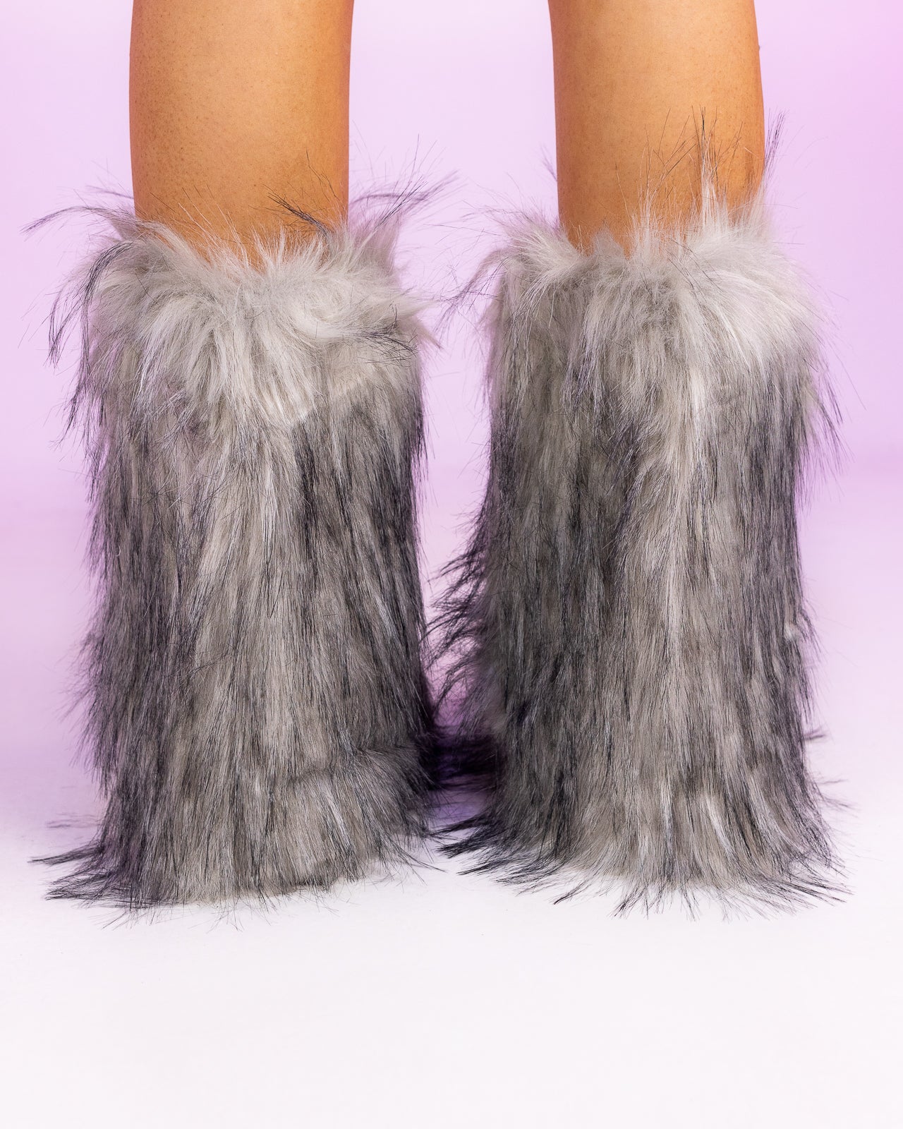 Women's Gray Boots With The Fur - Image 6