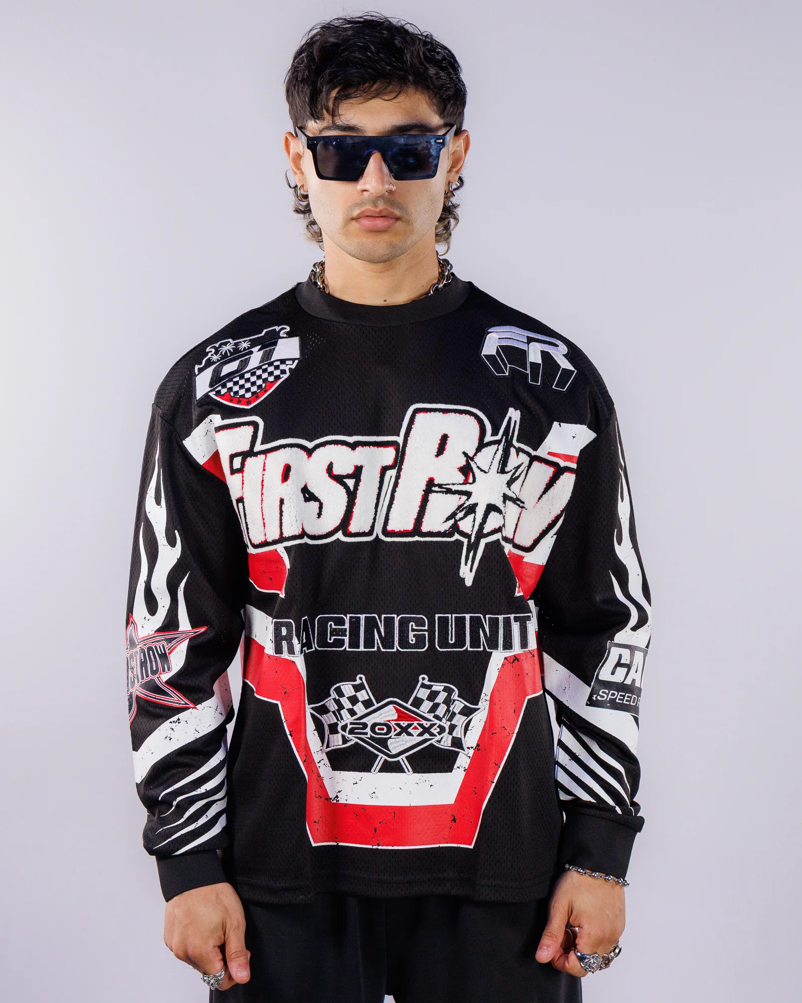Hard Racing Men's Black Moto Jersey - Image 3