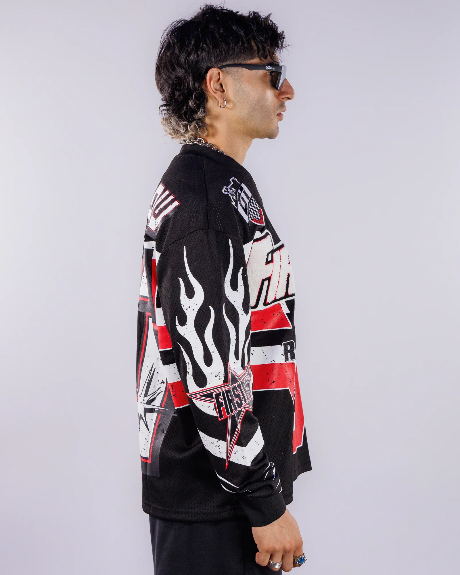 Hard Racing Men's Black Moto Jersey - Image 5