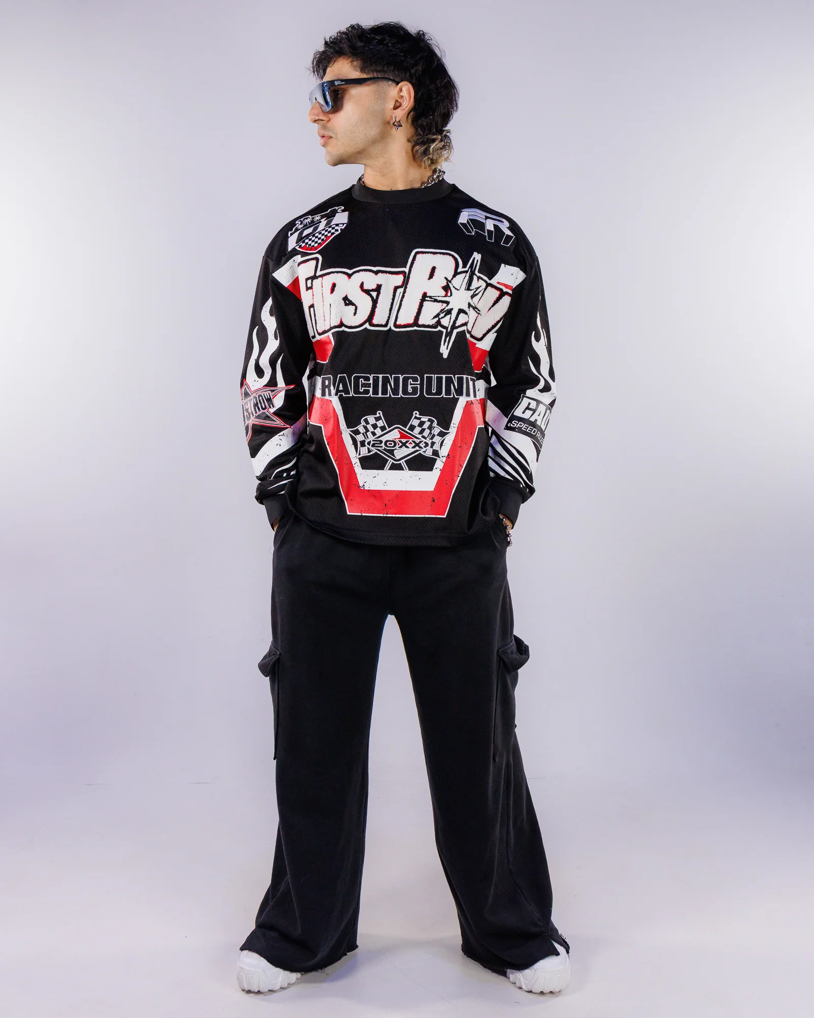 Hard Racing Men's Black Moto Jersey - Image 7
