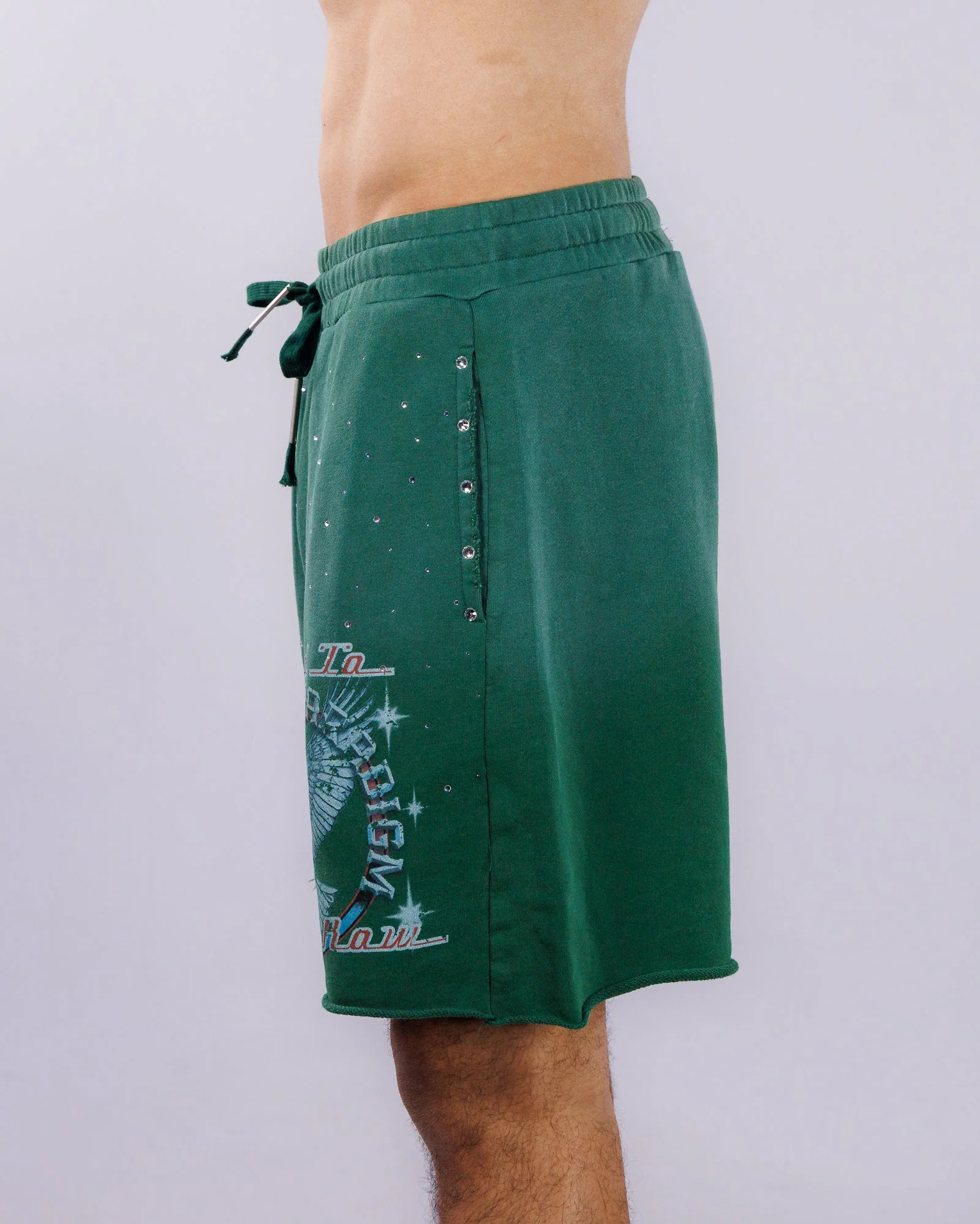 Iron Faith Men's Green Shorts - Image 4