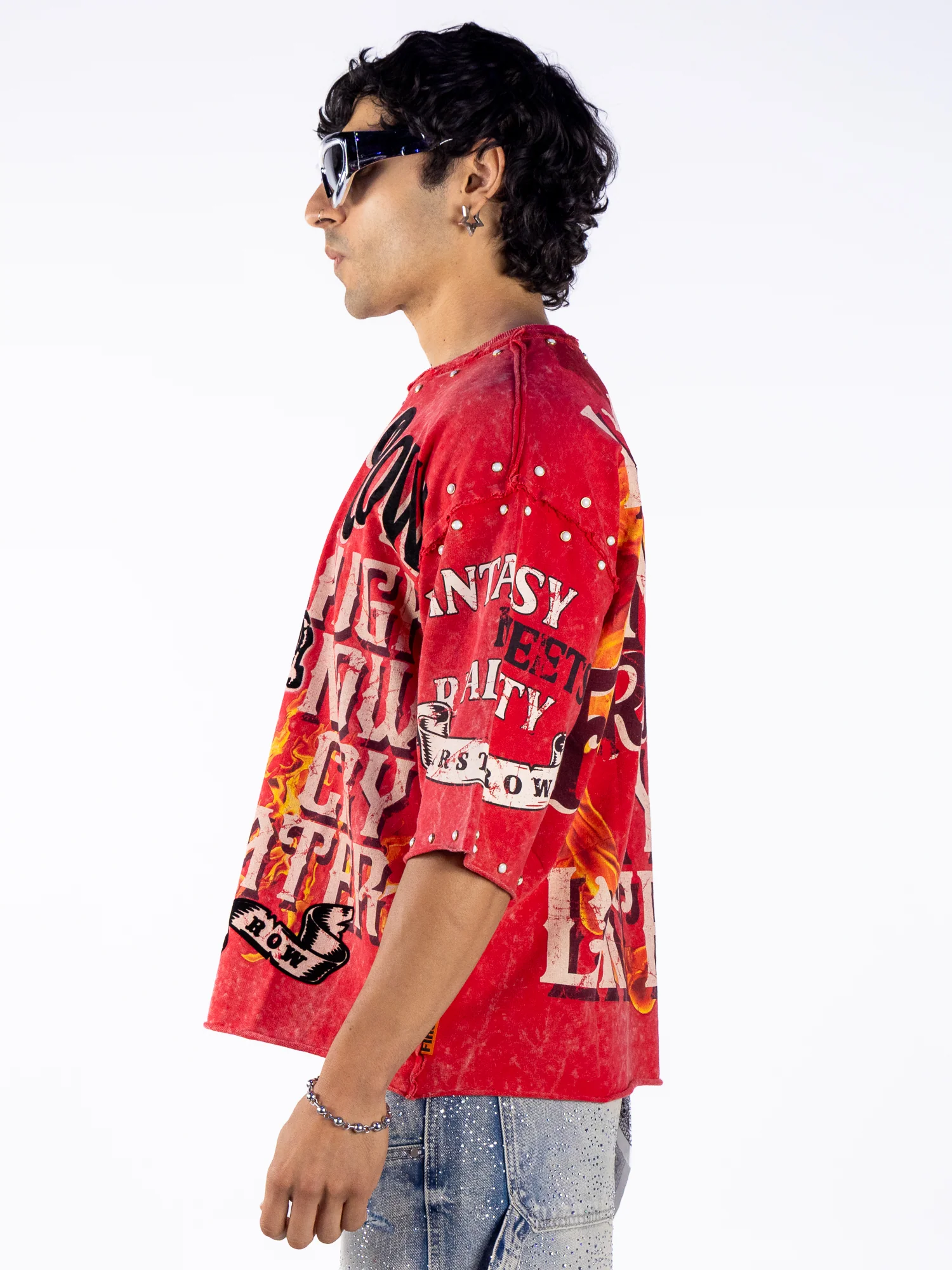 Laugh Now Cry Later Inferno Men's Red Tee - Image 5