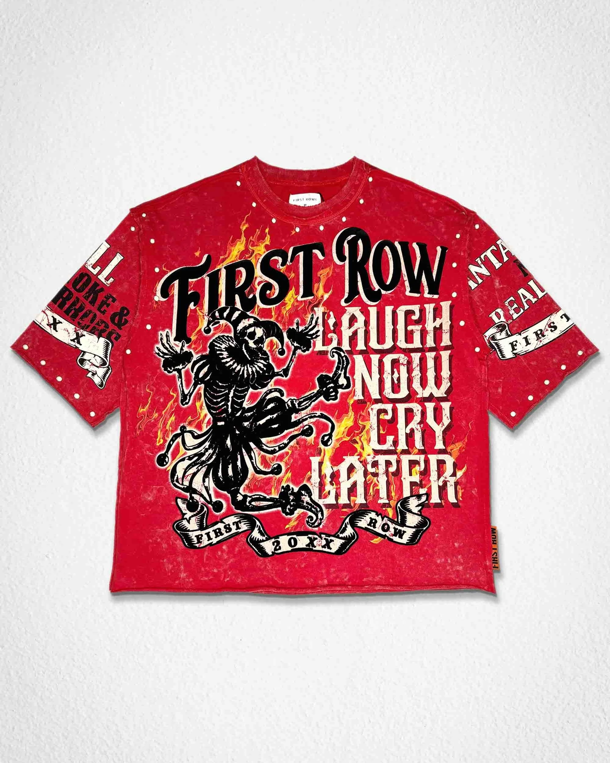 Laugh Now Cry Later Inferno Men's Red Tee - Image 8