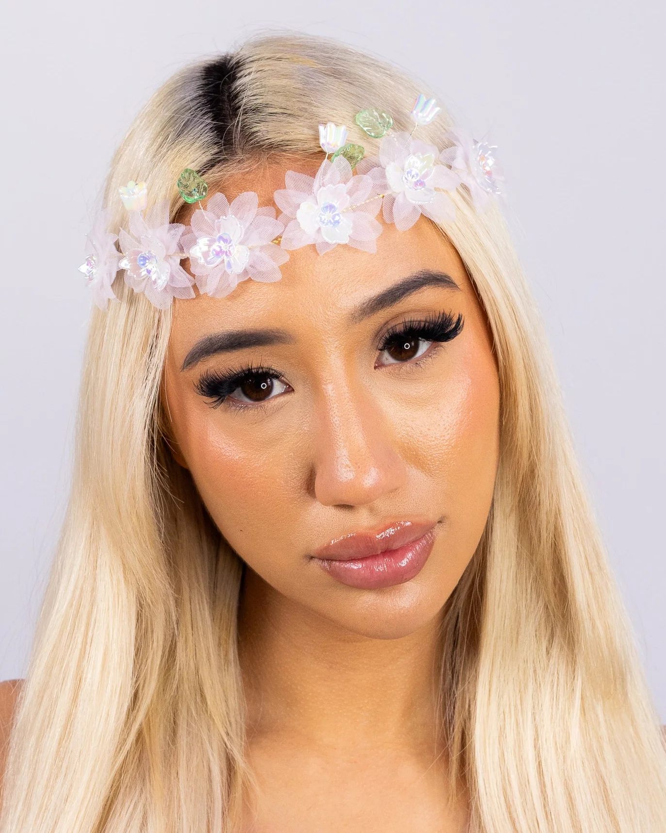 Lavender Cherry Blossom Women's Crown - Image 2