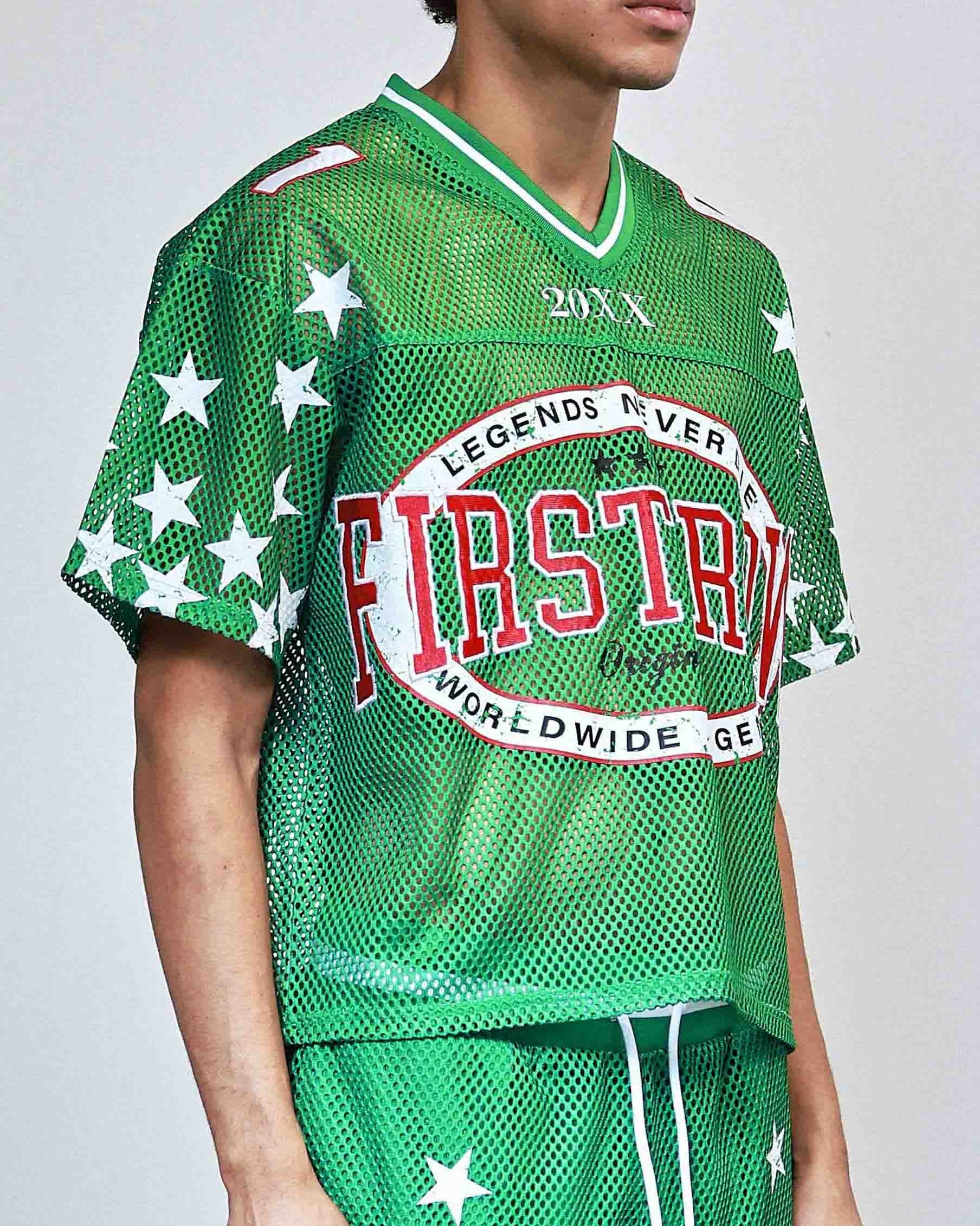 Legends Never Die Men's Green Football Jersey - Image 9