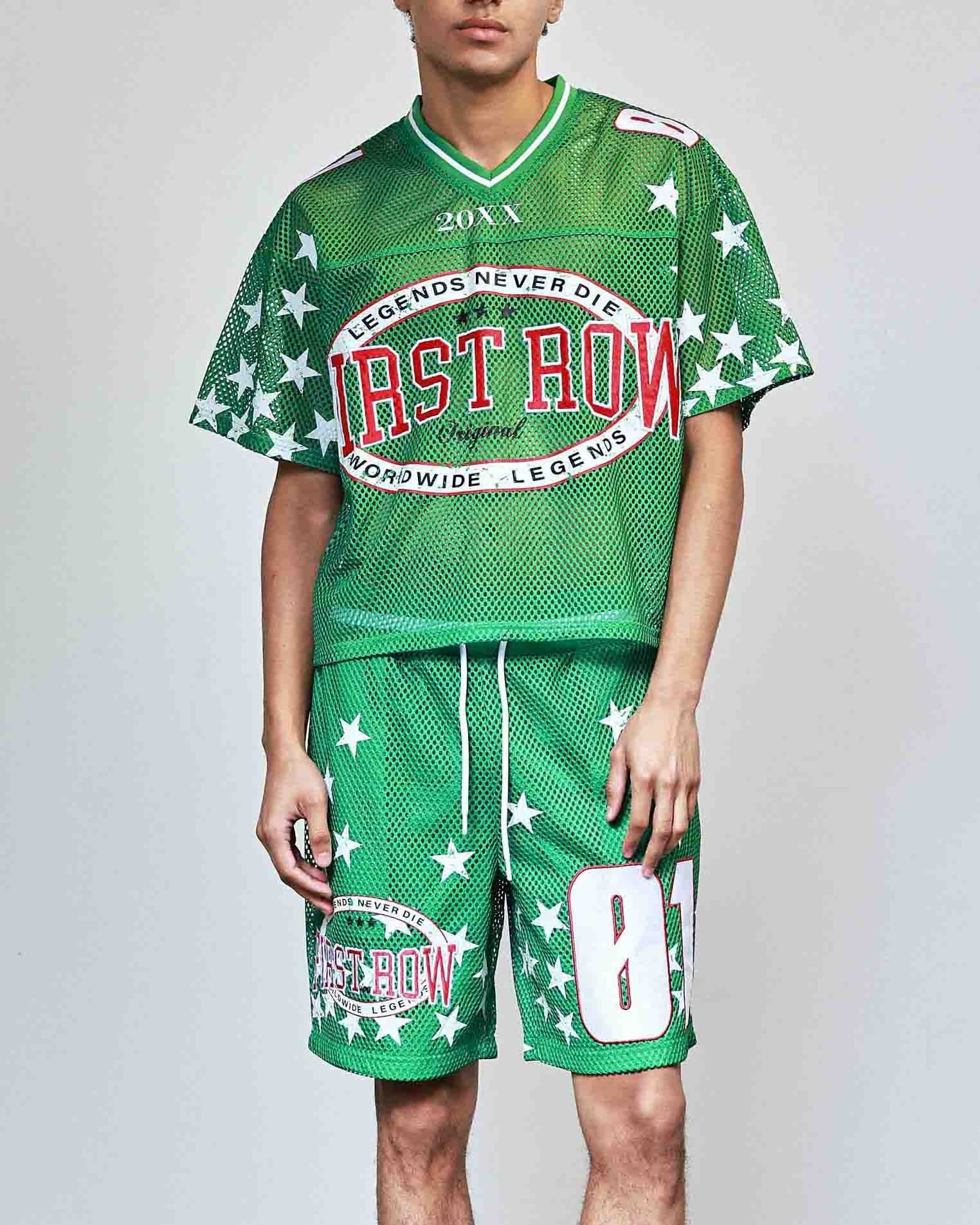 Legends Never Die Men's Green Football Shorts - Image 11
