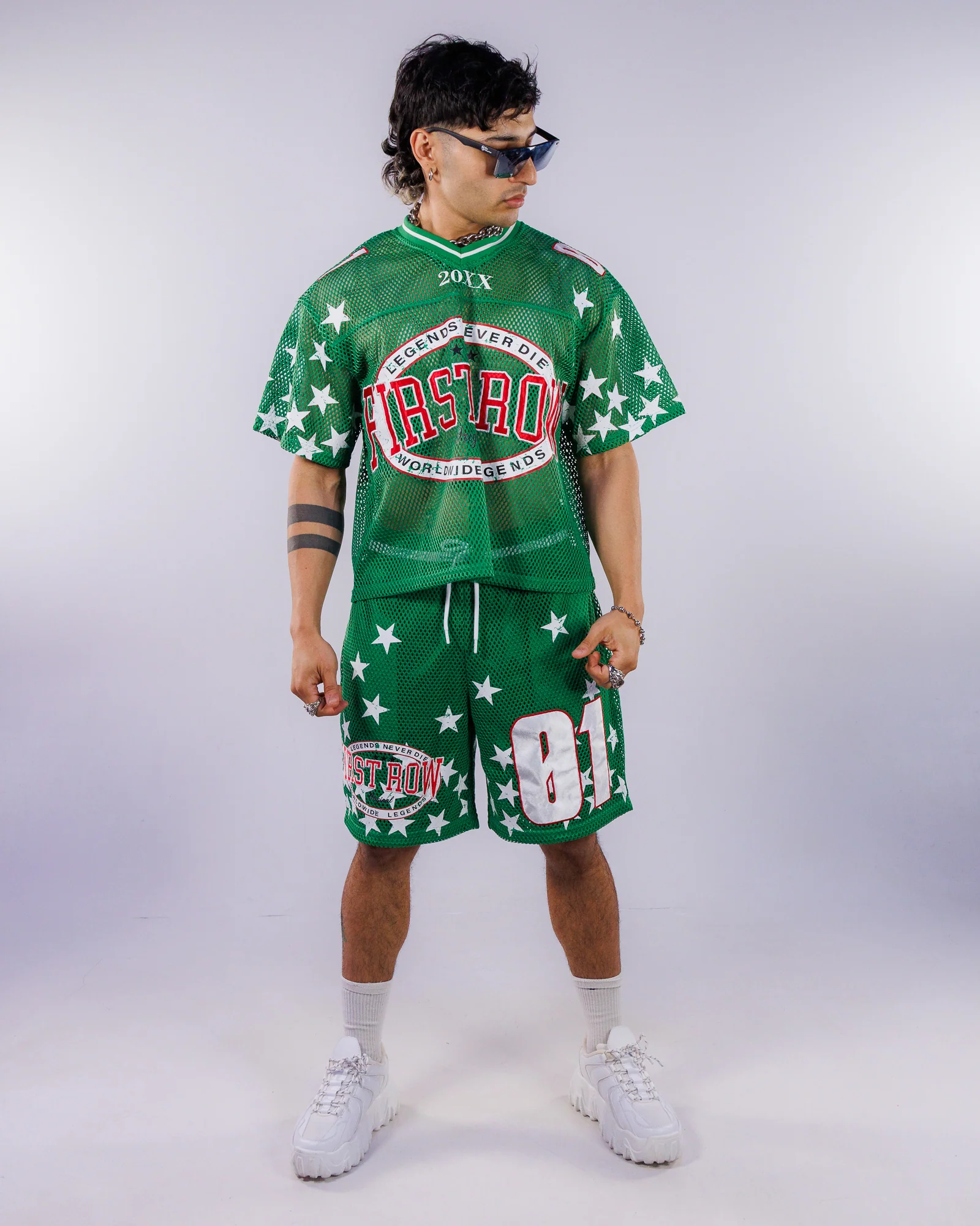 Legends Never Die Men's Green Football Shorts - Image 6